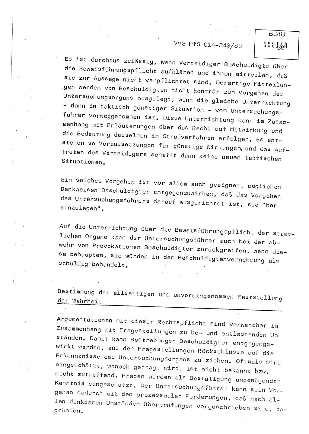 Lektion Ministerium für Staatssicherheit (MfS) [Deutsche Demokratische Republik (DDR)], Hauptabteilung (HA) Ⅸ, Vertrauliche Verschlußsache (VVS) o014-343/83, Berlin 1983, Seite 32 (Lekt. MfS DDR HA Ⅸ VVS o014-343/83 1983, S. 32)