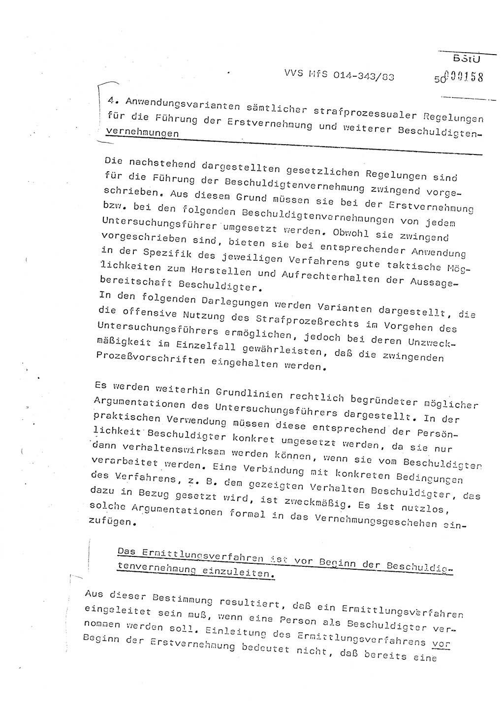 Lektion Ministerium für Staatssicherheit (MfS) [Deutsche Demokratische Republik (DDR)], Hauptabteilung (HA) Ⅸ, Vertrauliche Verschlußsache (VVS) o014-343/83, Berlin 1983, Seite 50 (Lekt. MfS DDR HA Ⅸ VVS o014-343/83 1983, S. 50)