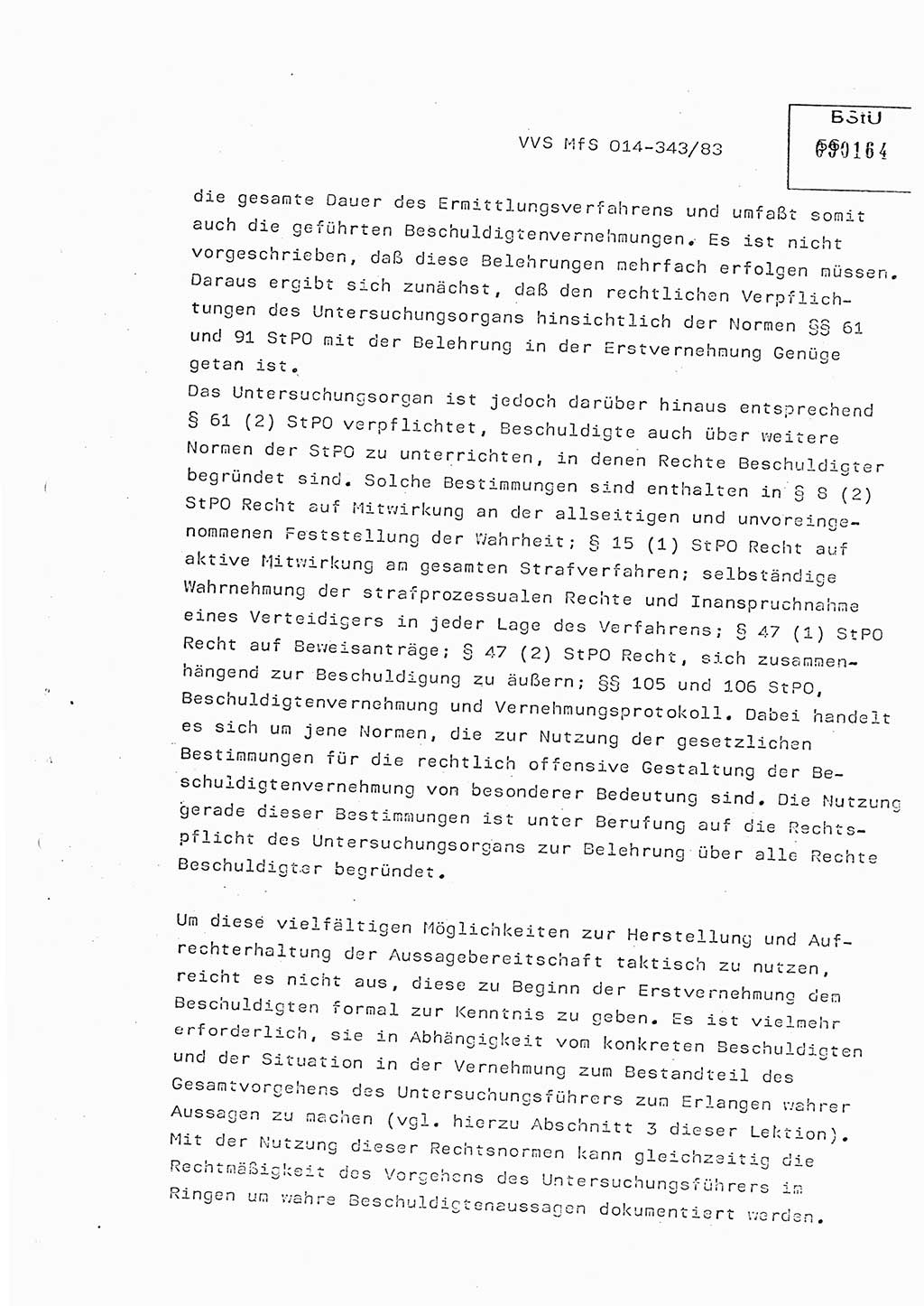 Lektion Ministerium für Staatssicherheit (MfS) [Deutsche Demokratische Republik (DDR)], Hauptabteilung (HA) Ⅸ, Vertrauliche Verschlußsache (VVS) o014-343/83, Berlin 1983, Seite 56 (Lekt. MfS DDR HA Ⅸ VVS o014-343/83 1983, S. 56)