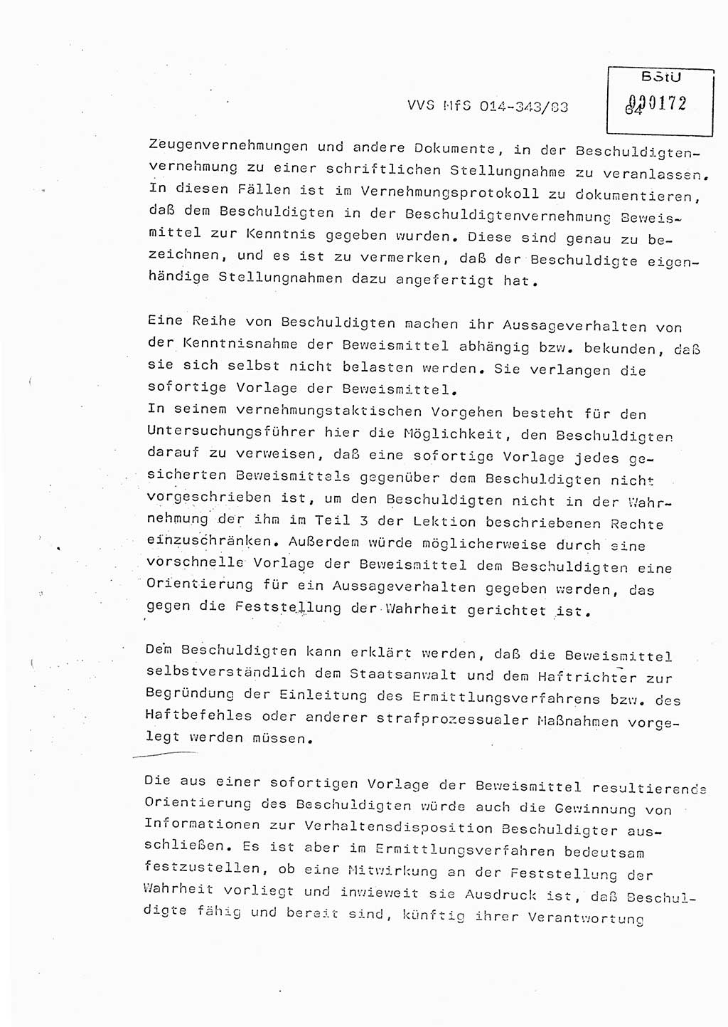 Lektion Ministerium für Staatssicherheit (MfS) [Deutsche Demokratische Republik (DDR)], Hauptabteilung (HA) Ⅸ, Vertrauliche Verschlußsache (VVS) o014-343/83, Berlin 1983, Seite 64 (Lekt. MfS DDR HA Ⅸ VVS o014-343/83 1983, S. 64)