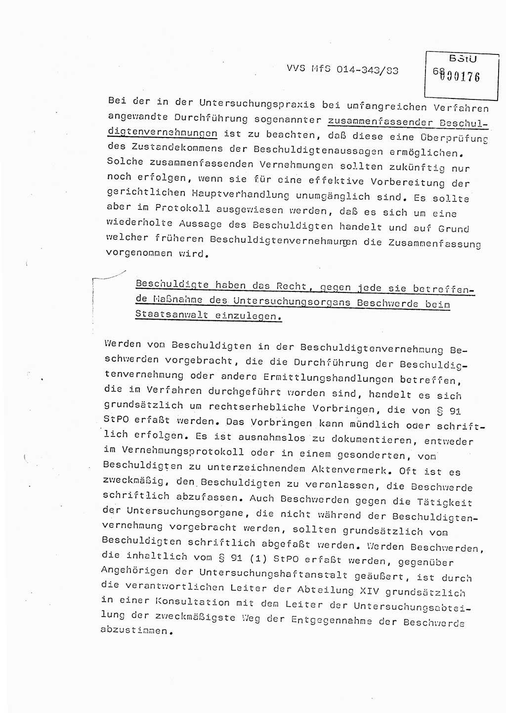 Lektion Ministerium für Staatssicherheit (MfS) [Deutsche Demokratische Republik (DDR)], Hauptabteilung (HA) Ⅸ, Vertrauliche Verschlußsache (VVS) o014-343/83, Berlin 1983, Seite 68 (Lekt. MfS DDR HA Ⅸ VVS o014-343/83 1983, S. 68)