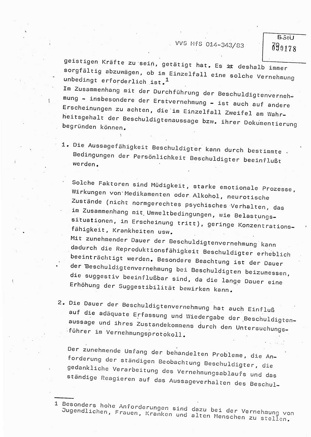 Lektion Ministerium für Staatssicherheit (MfS) [Deutsche Demokratische Republik (DDR)], Hauptabteilung (HA) Ⅸ, Vertrauliche Verschlußsache (VVS) o014-343/83, Berlin 1983, Seite 70 (Lekt. MfS DDR HA Ⅸ VVS o014-343/83 1983, S. 70)