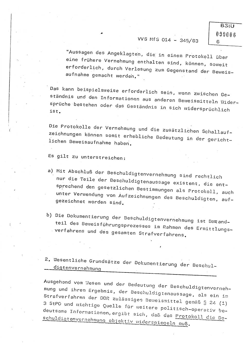 Lektion Ministerium für Staatssicherheit (MfS) [Deutsche Demokratische Republik (DDR)], Hauptabteilung (HA) Ⅸ, Vertrauliche Verschlußsache (VVS) o014-345/83, Berlin 1983, Seite 6 (Lekt. MfS DDR HA Ⅸ VVS o014-345/83 1983, S. 6)