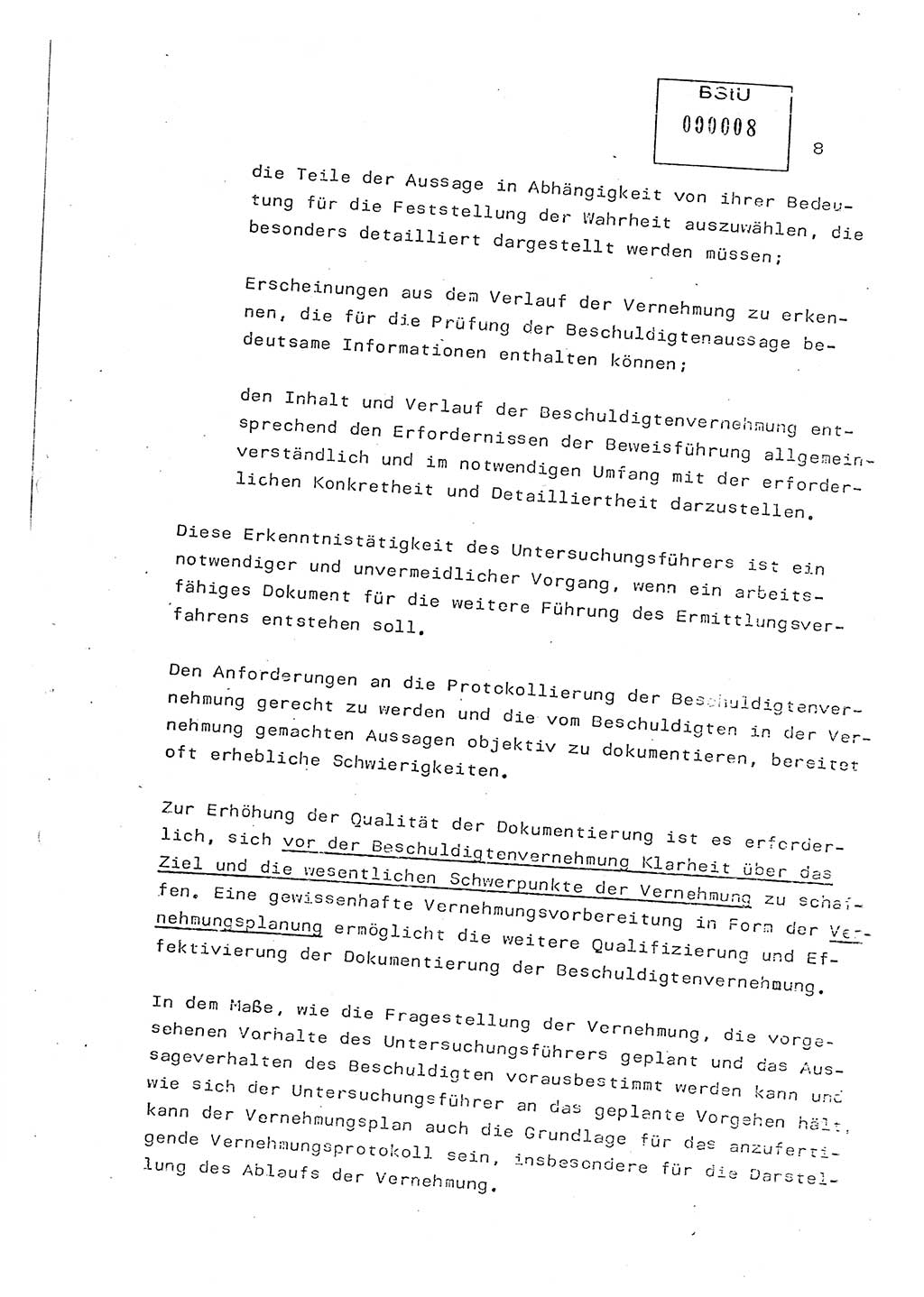 Lektion Ministerium für Staatssicherheit (MfS) [Deutsche Demokratische Republik (DDR)], Hauptabteilung (HA) Ⅸ, Vertrauliche Verschlußsache (VVS) o014-345/83, Berlin 1983, Seite 8 (Lekt. MfS DDR HA Ⅸ VVS o014-345/83 1983, S. 8)