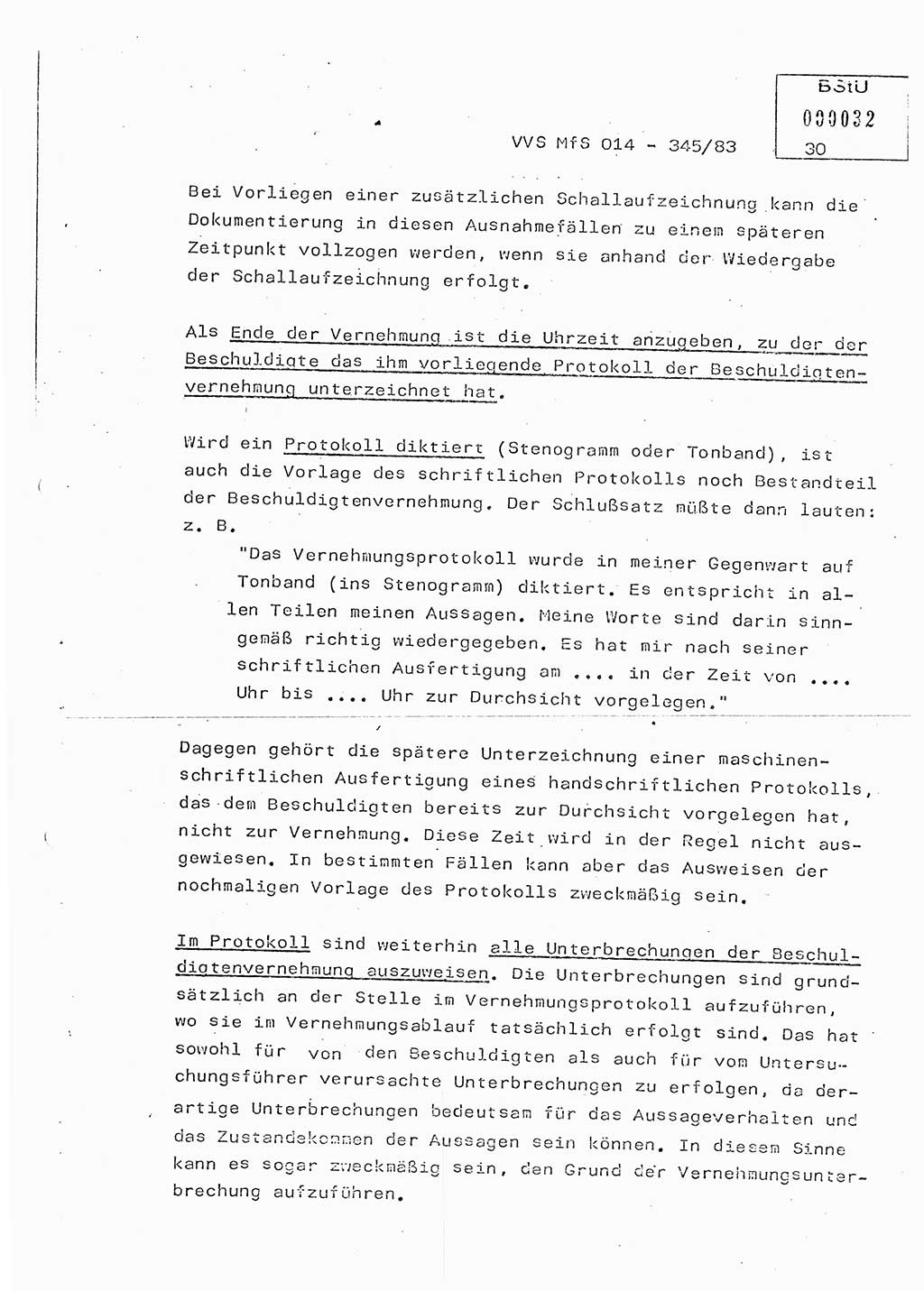 Lektion Ministerium für Staatssicherheit (MfS) [Deutsche Demokratische Republik (DDR)], Hauptabteilung (HA) Ⅸ, Vertrauliche Verschlußsache (VVS) o014-345/83, Berlin 1983, Seite 30 (Lekt. MfS DDR HA Ⅸ VVS o014-345/83 1983, S. 30)