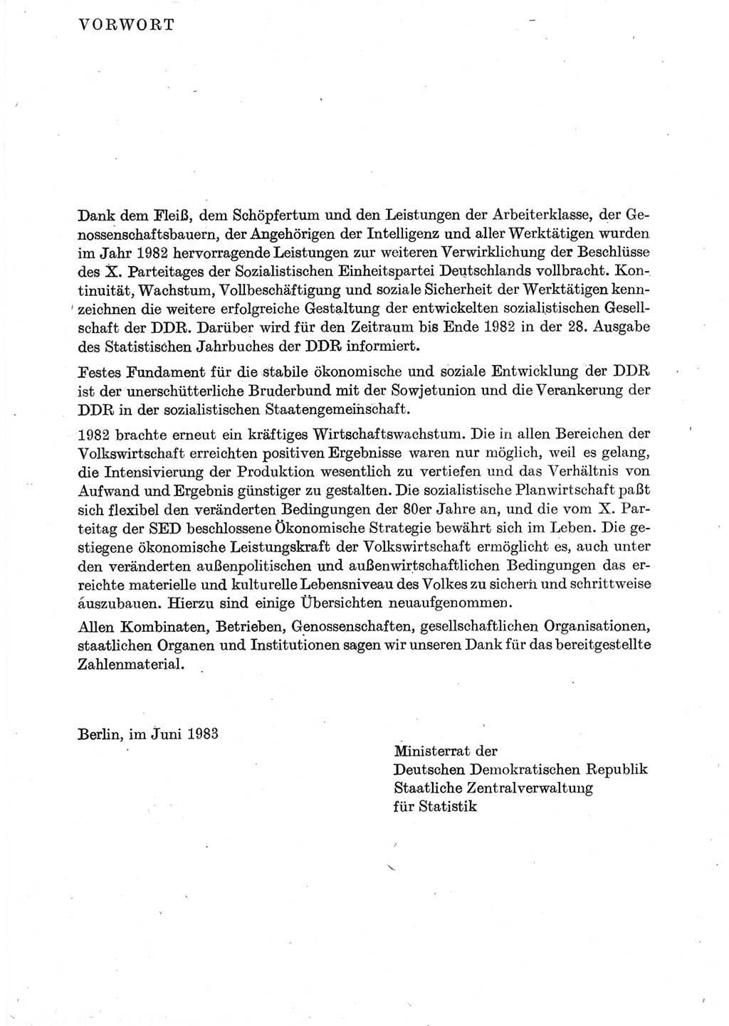 Statistisches Jahrbuch der Deutschen Demokratischen Republik (DDR) 1983, Seite 3 (Stat. Jb. DDR 1983, S. 3)