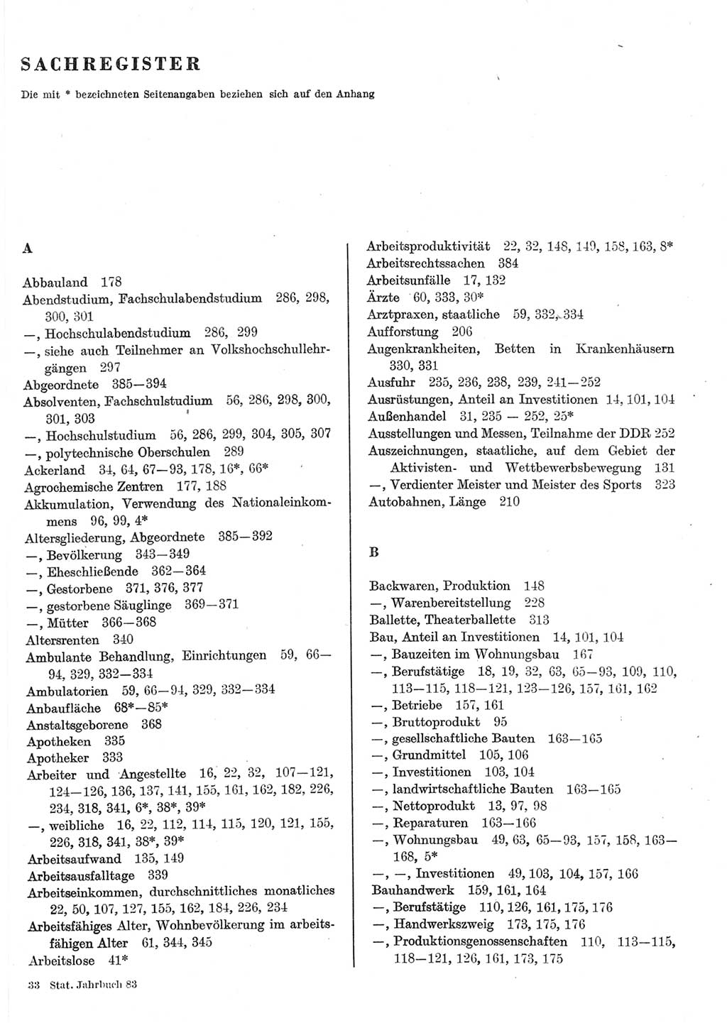 Statistisches Jahrbuch der Deutschen Demokratischen Republik (DDR) 1983, Seite 1 (Stat. Jb. DDR 1983, S. 1)