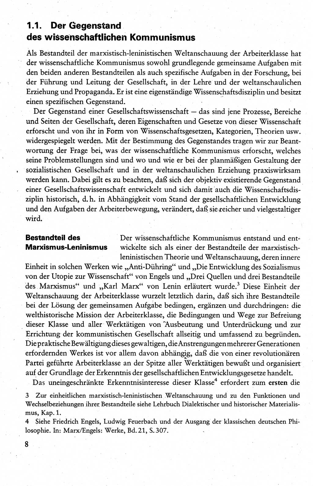 Wissenschaftlicher Kommunismus [Deutsche Demokratische Republik (DDR)], Lehrbuch für das marxistisch-leninistische Grundlagenstudium 1983, Seite 8 (Wiss. Komm. DDR Lb. 1983, S. 8)