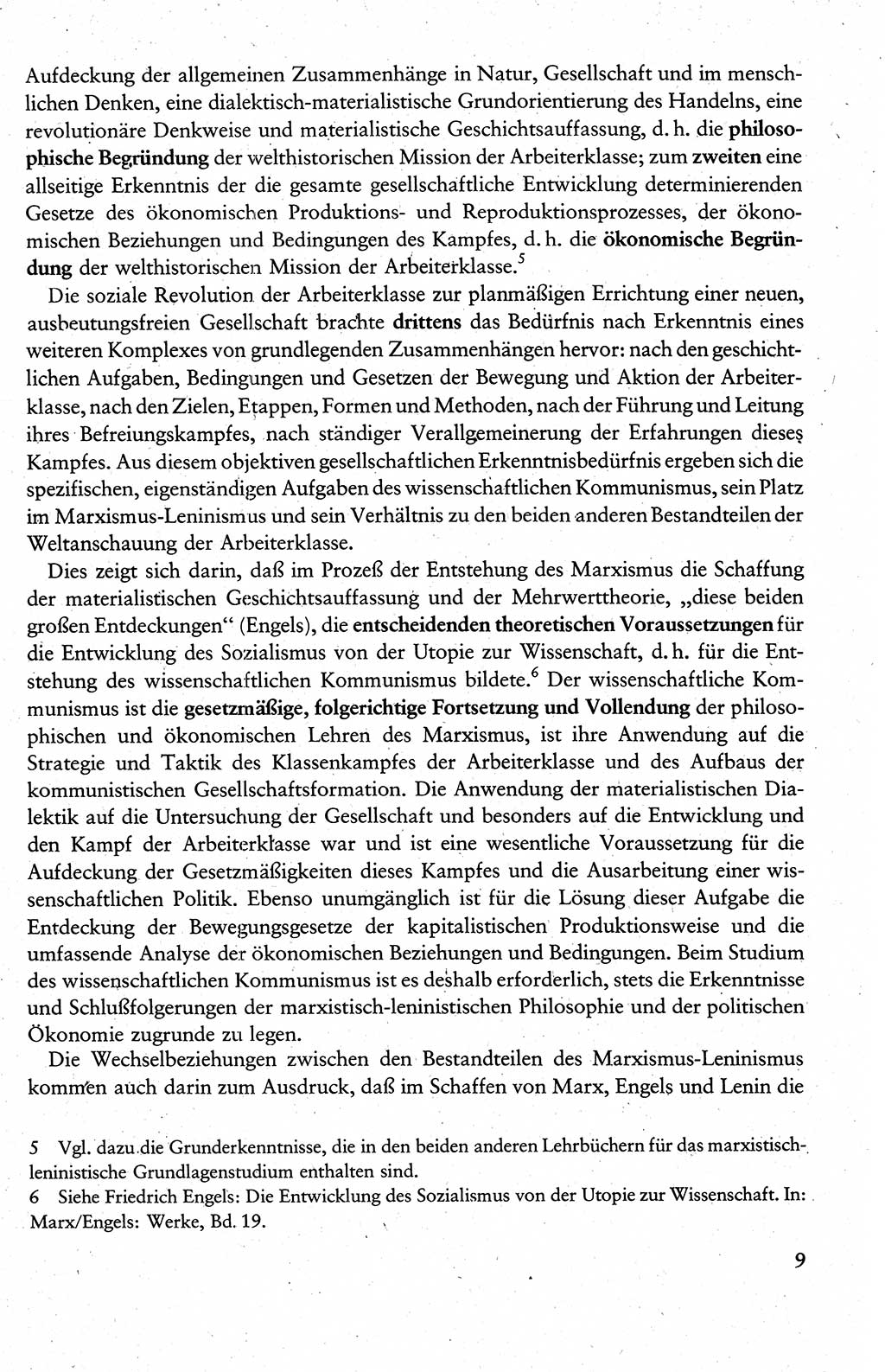 Wissenschaftlicher Kommunismus [Deutsche Demokratische Republik (DDR)], Lehrbuch für das marxistisch-leninistische Grundlagenstudium 1983, Seite 9 (Wiss. Komm. DDR Lb. 1983, S. 9)