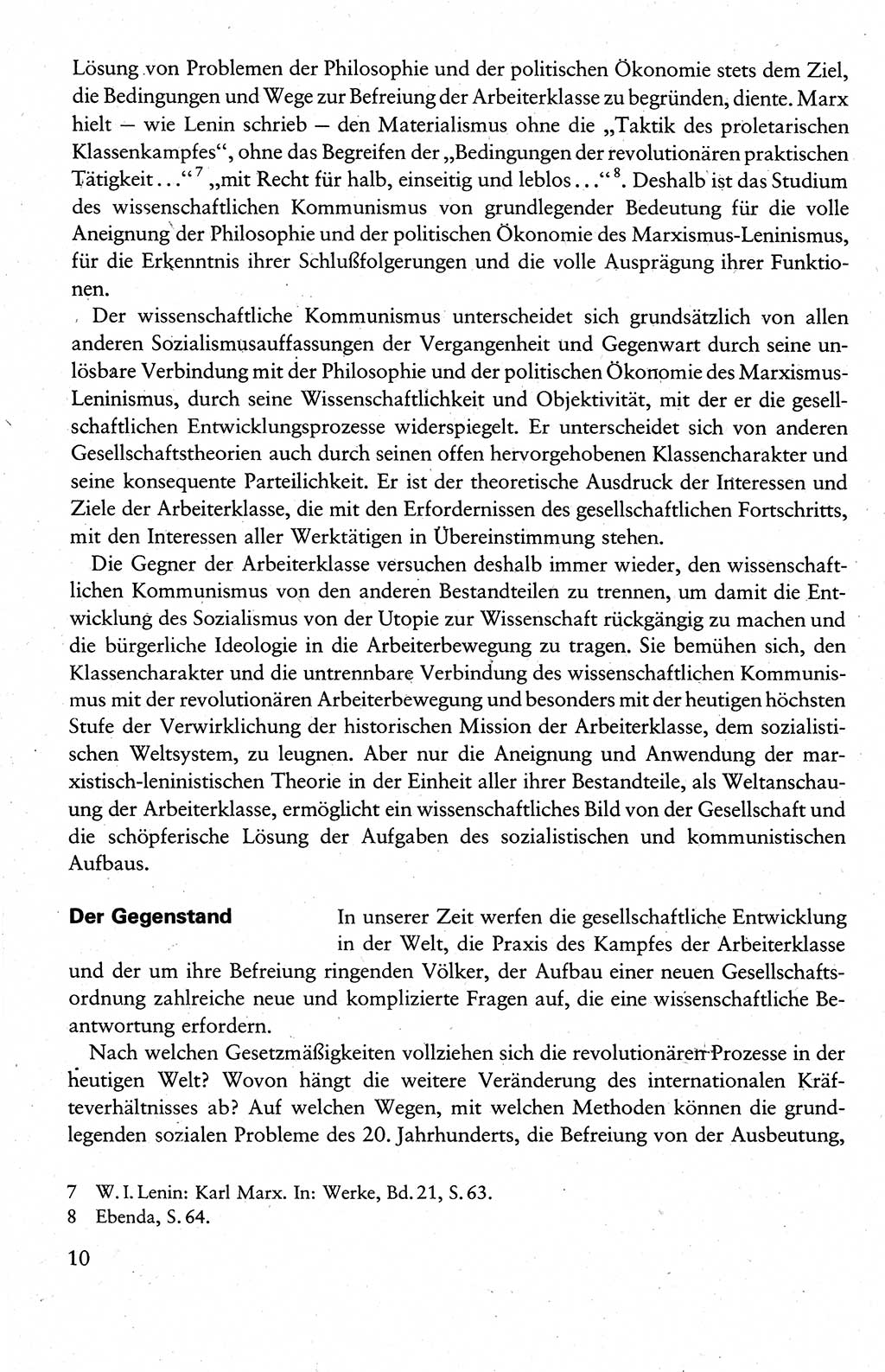 Wissenschaftlicher Kommunismus [Deutsche Demokratische Republik (DDR)], Lehrbuch für das marxistisch-leninistische Grundlagenstudium 1983, Seite 10 (Wiss. Komm. DDR Lb. 1983, S. 10)