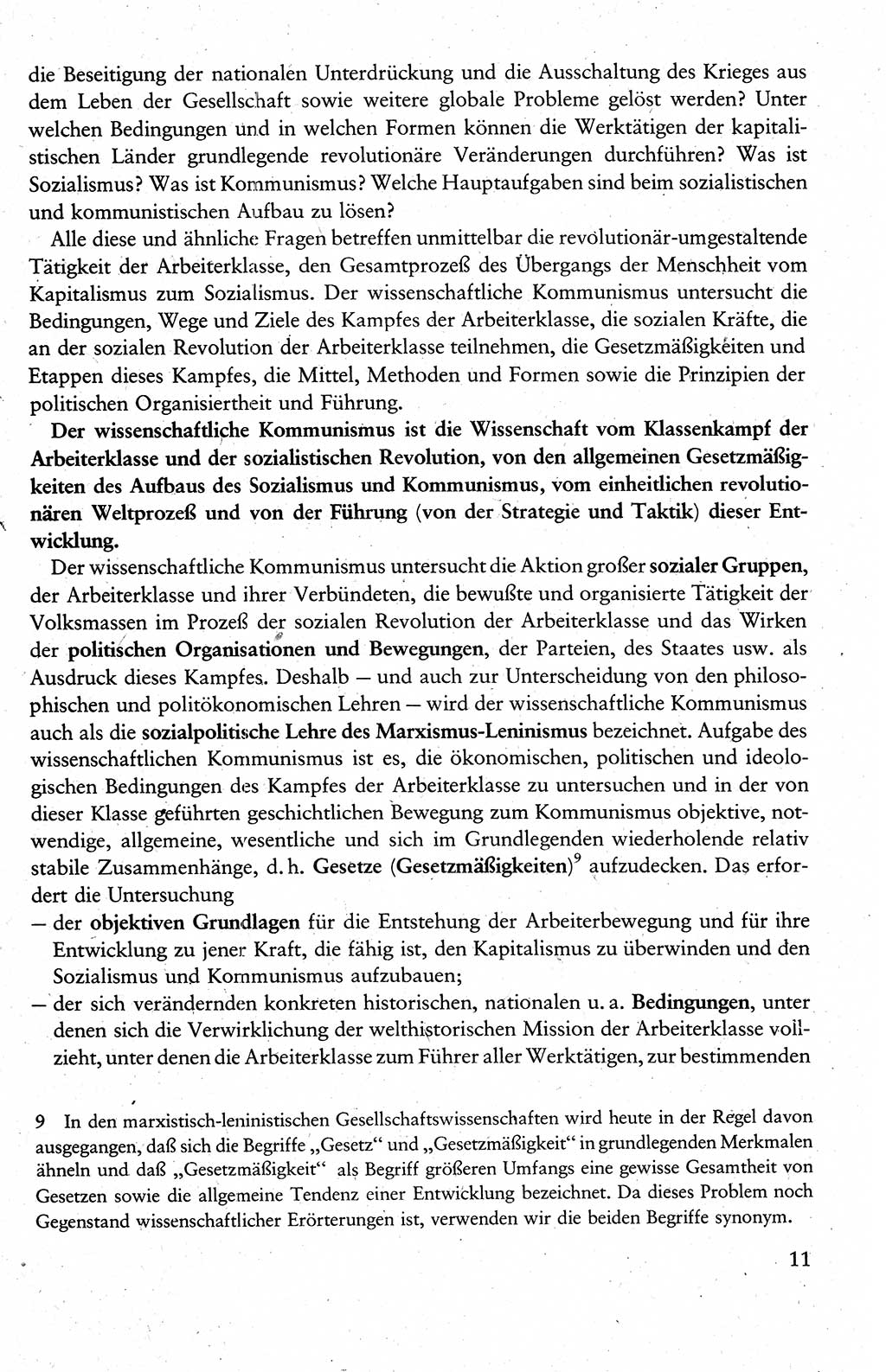 Wissenschaftlicher Kommunismus [Deutsche Demokratische Republik (DDR)], Lehrbuch für das marxistisch-leninistische Grundlagenstudium 1983, Seite 11 (Wiss. Komm. DDR Lb. 1983, S. 11)