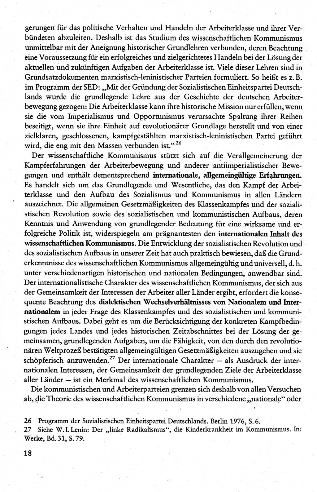 Wissenschaftlicher Kommunismus [Deutsche Demokratische Republik (DDR)], Lehrbuch für das marxistisch-leninistische Grundlagenstudium 1983, Seite 18 (Wiss. Komm. DDR Lb. 1983, S. 18)