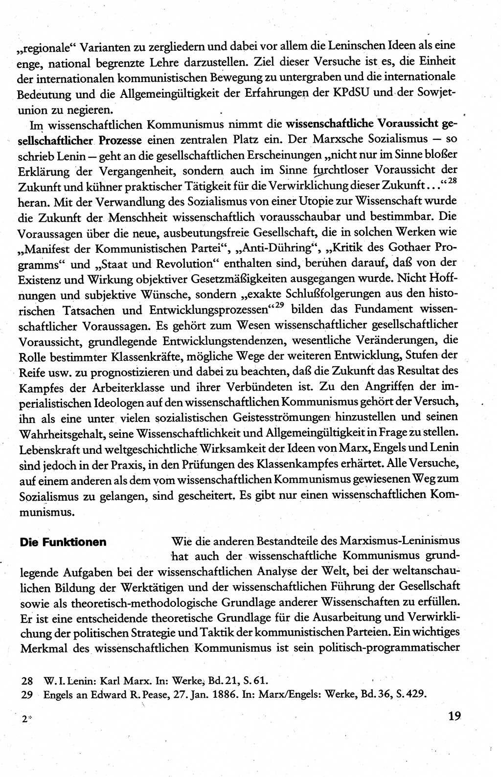 Wissenschaftlicher Kommunismus [Deutsche Demokratische Republik (DDR)], Lehrbuch für das marxistisch-leninistische Grundlagenstudium 1983, Seite 19 (Wiss. Komm. DDR Lb. 1983, S. 19)