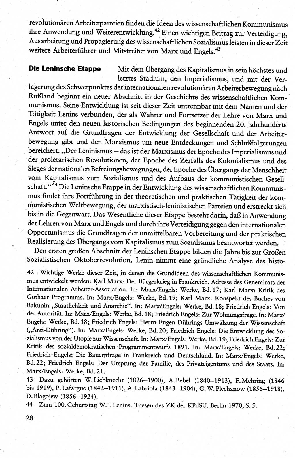 Wissenschaftlicher Kommunismus [Deutsche Demokratische Republik (DDR)], Lehrbuch für das marxistisch-leninistische Grundlagenstudium 1983, Seite 28 (Wiss. Komm. DDR Lb. 1983, S. 28)