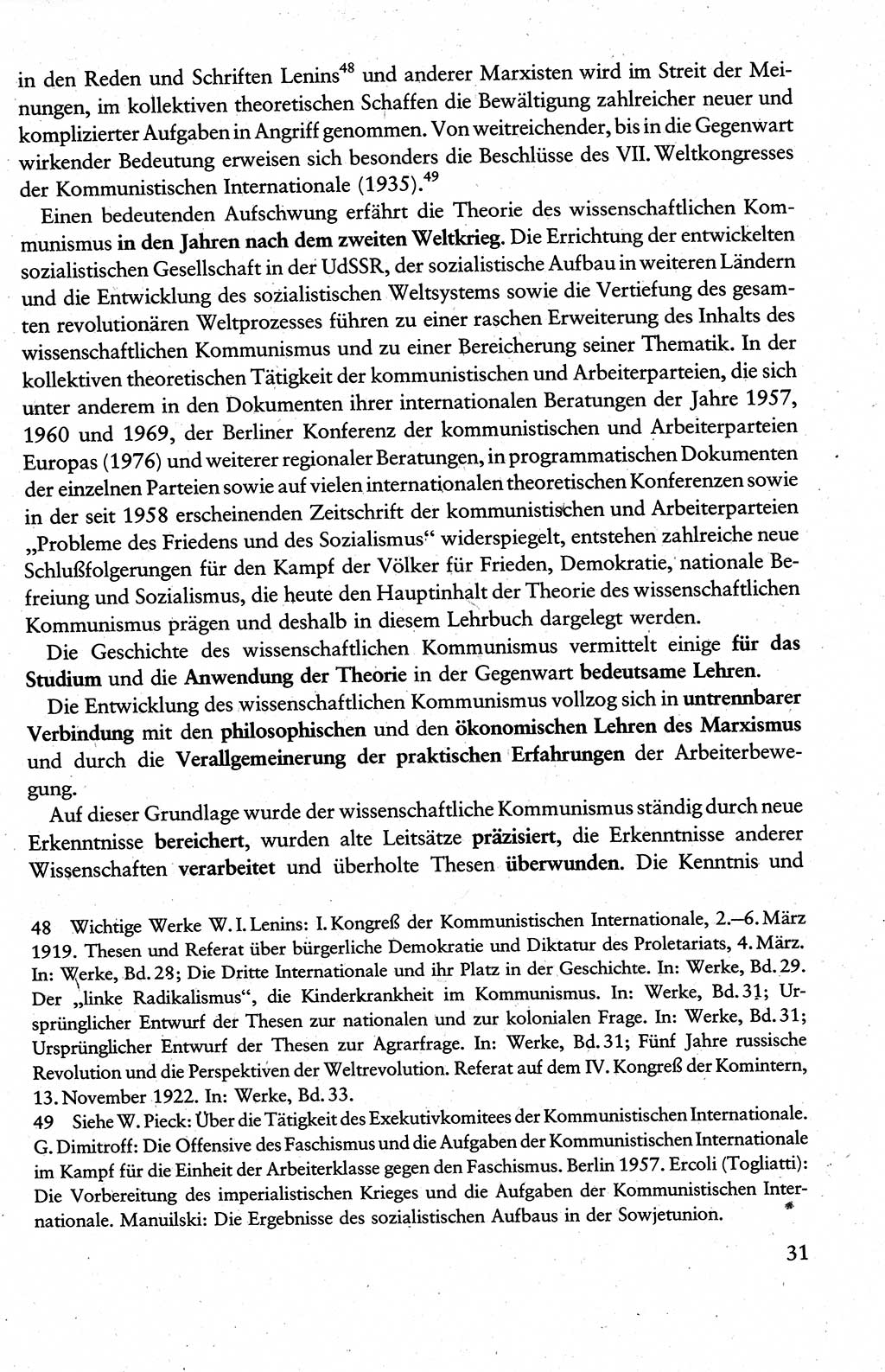 Wissenschaftlicher Kommunismus [Deutsche Demokratische Republik (DDR)], Lehrbuch für das marxistisch-leninistische Grundlagenstudium 1983, Seite 31 (Wiss. Komm. DDR Lb. 1983, S. 31)