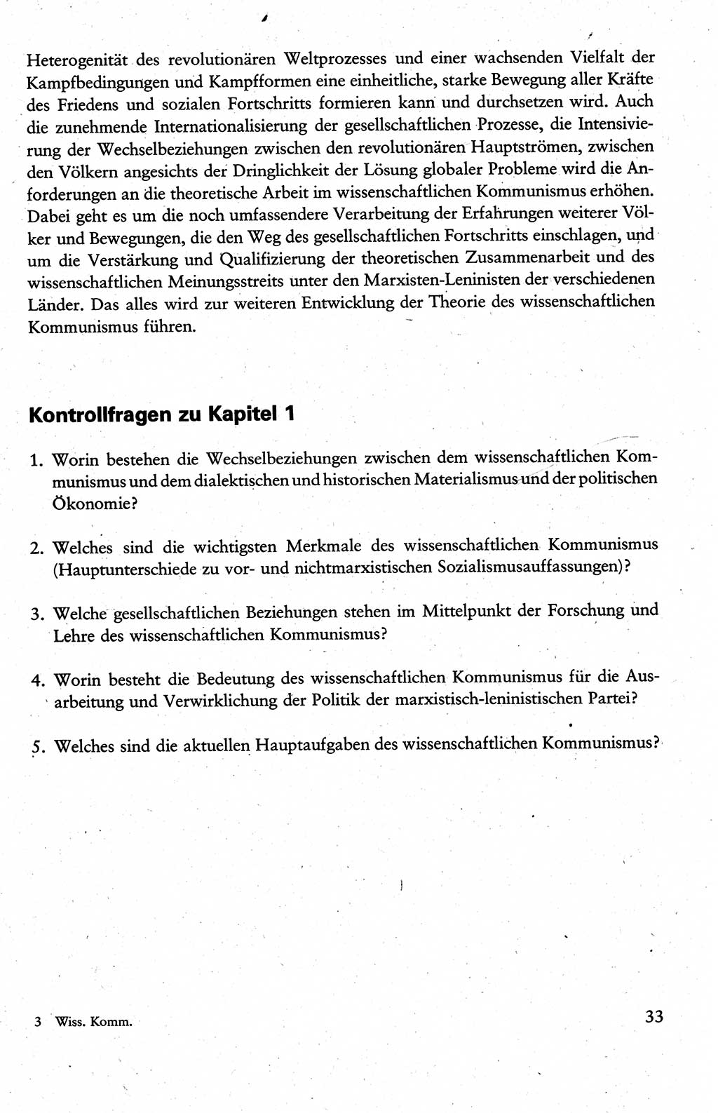 Wissenschaftlicher Kommunismus [Deutsche Demokratische Republik (DDR)], Lehrbuch für das marxistisch-leninistische Grundlagenstudium 1983, Seite 33 (Wiss. Komm. DDR Lb. 1983, S. 33)