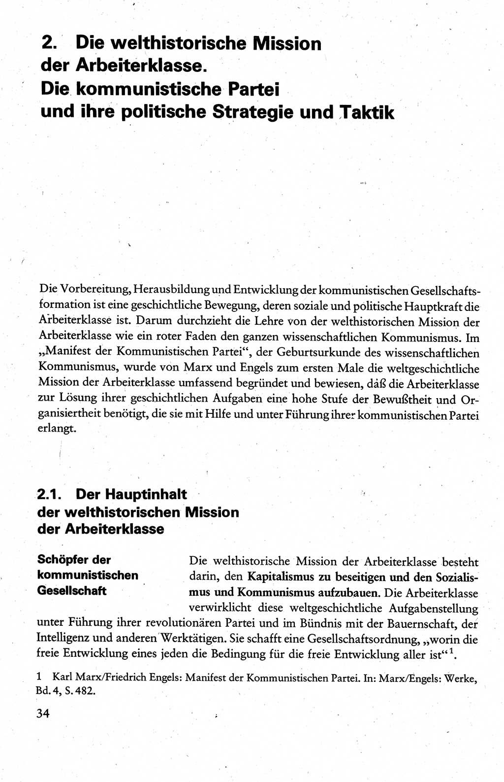 Wissenschaftlicher Kommunismus [Deutsche Demokratische Republik (DDR)], Lehrbuch für das marxistisch-leninistische Grundlagenstudium 1983, Seite 34 (Wiss. Komm. DDR Lb. 1983, S. 34)