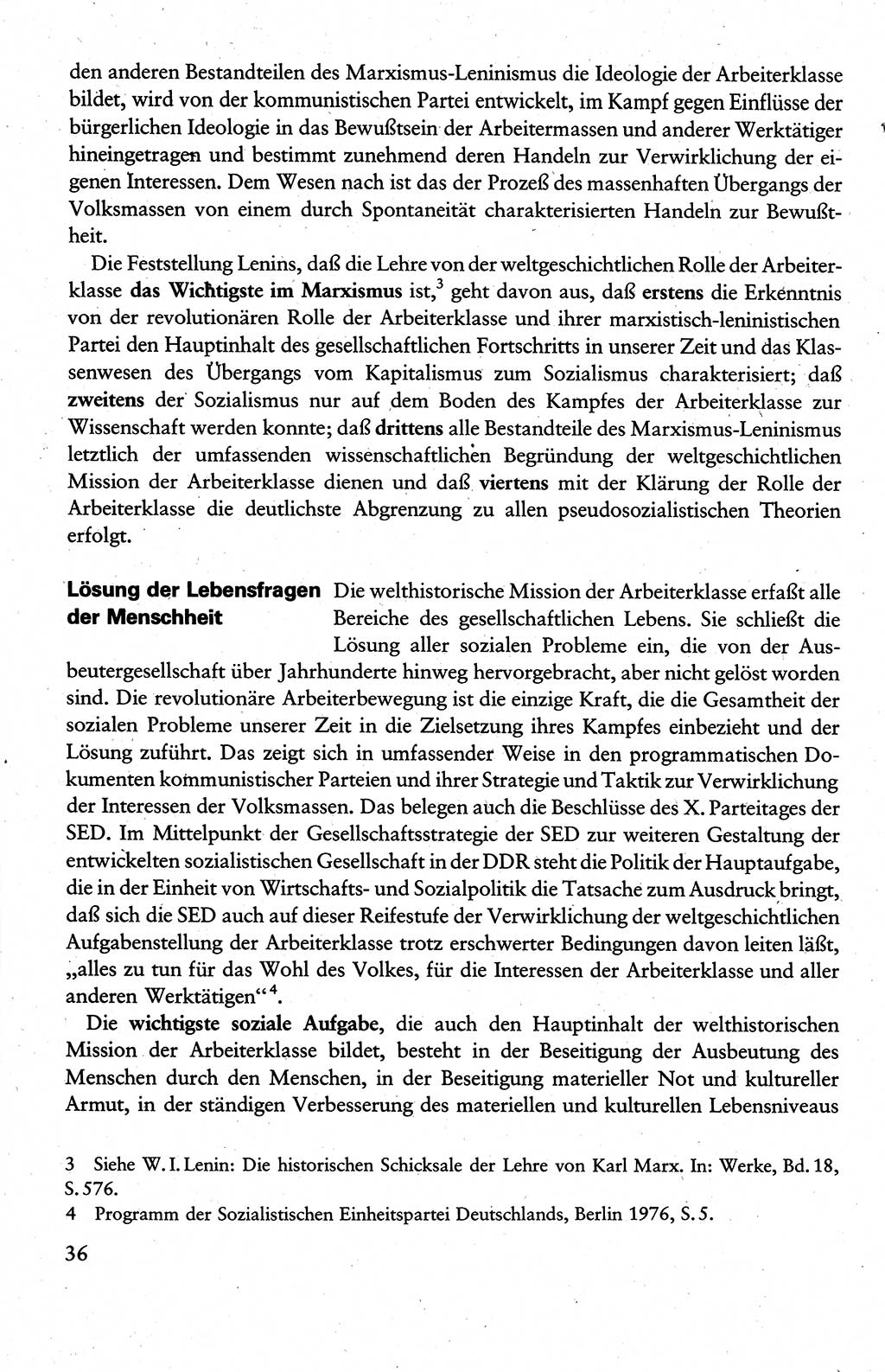 Wissenschaftlicher Kommunismus [Deutsche Demokratische Republik (DDR)], Lehrbuch für das marxistisch-leninistische Grundlagenstudium 1983, Seite 36 (Wiss. Komm. DDR Lb. 1983, S. 36)
