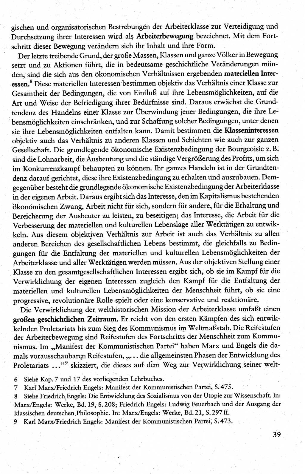 Wissenschaftlicher Kommunismus [Deutsche Demokratische Republik (DDR)], Lehrbuch für das marxistisch-leninistische Grundlagenstudium 1983, Seite 39 (Wiss. Komm. DDR Lb. 1983, S. 39)