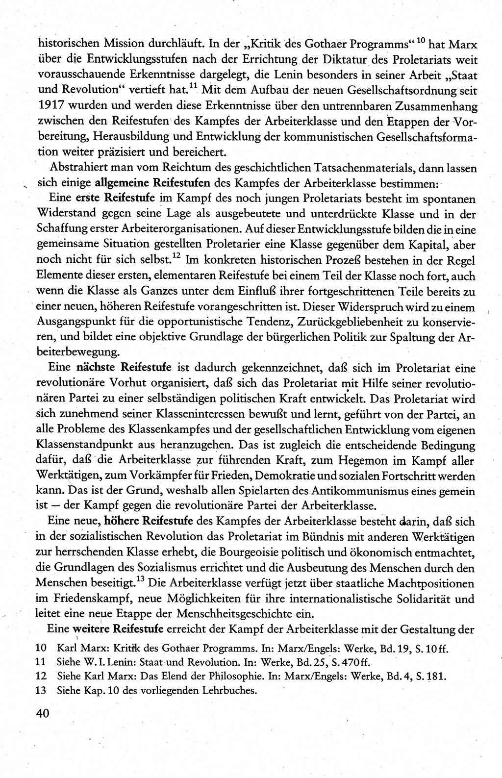 Wissenschaftlicher Kommunismus [Deutsche Demokratische Republik (DDR)], Lehrbuch für das marxistisch-leninistische Grundlagenstudium 1983, Seite 40 (Wiss. Komm. DDR Lb. 1983, S. 40)