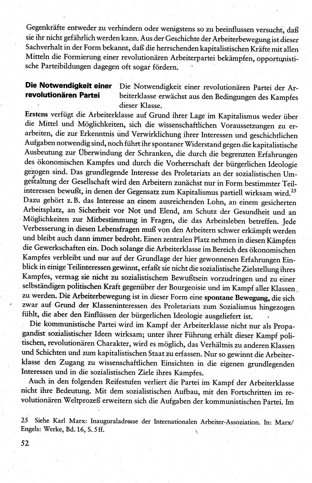 Wissenschaftlicher Kommunismus [Deutsche Demokratische Republik (DDR)], Lehrbuch für das marxistisch-leninistische Grundlagenstudium 1983, Seite 52 (Wiss. Komm. DDR Lb. 1983, S. 52)