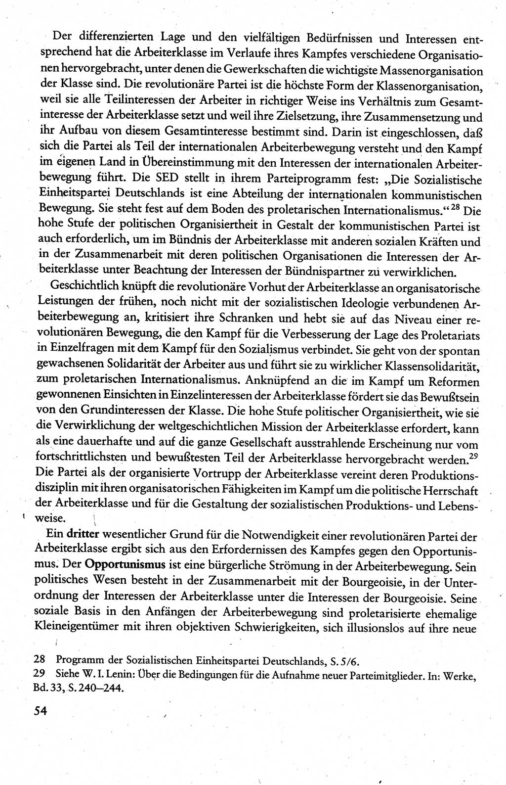 Wissenschaftlicher Kommunismus [Deutsche Demokratische Republik (DDR)], Lehrbuch für das marxistisch-leninistische Grundlagenstudium 1983, Seite 54 (Wiss. Komm. DDR Lb. 1983, S. 54)