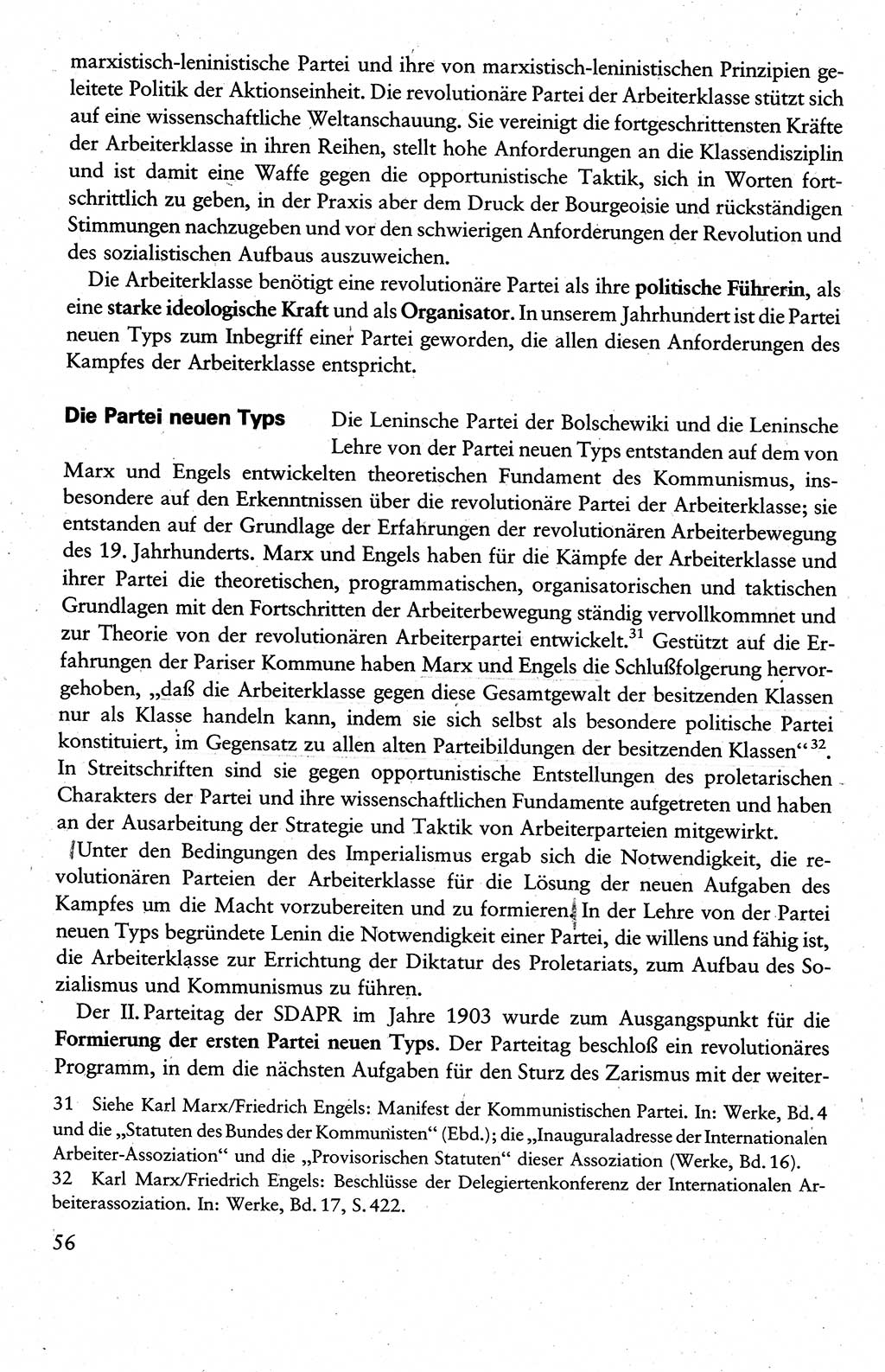 Wissenschaftlicher Kommunismus [Deutsche Demokratische Republik (DDR)], Lehrbuch für das marxistisch-leninistische Grundlagenstudium 1983, Seite 56 (Wiss. Komm. DDR Lb. 1983, S. 56)