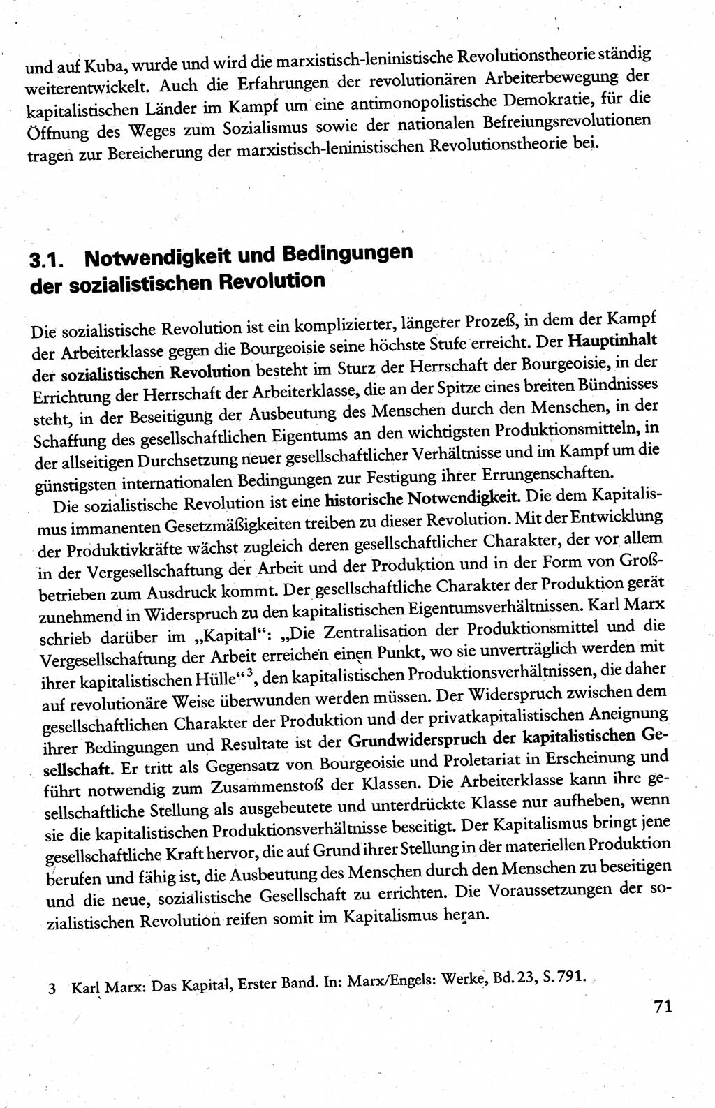 Wissenschaftlicher Kommunismus [Deutsche Demokratische Republik (DDR)], Lehrbuch für das marxistisch-leninistische Grundlagenstudium 1983, Seite 71 (Wiss. Komm. DDR Lb. 1983, S. 71)