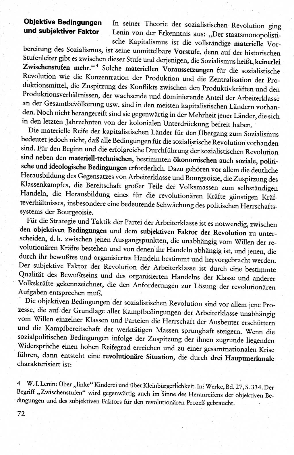 Wissenschaftlicher Kommunismus [Deutsche Demokratische Republik (DDR)], Lehrbuch für das marxistisch-leninistische Grundlagenstudium 1983, Seite 72 (Wiss. Komm. DDR Lb. 1983, S. 72)