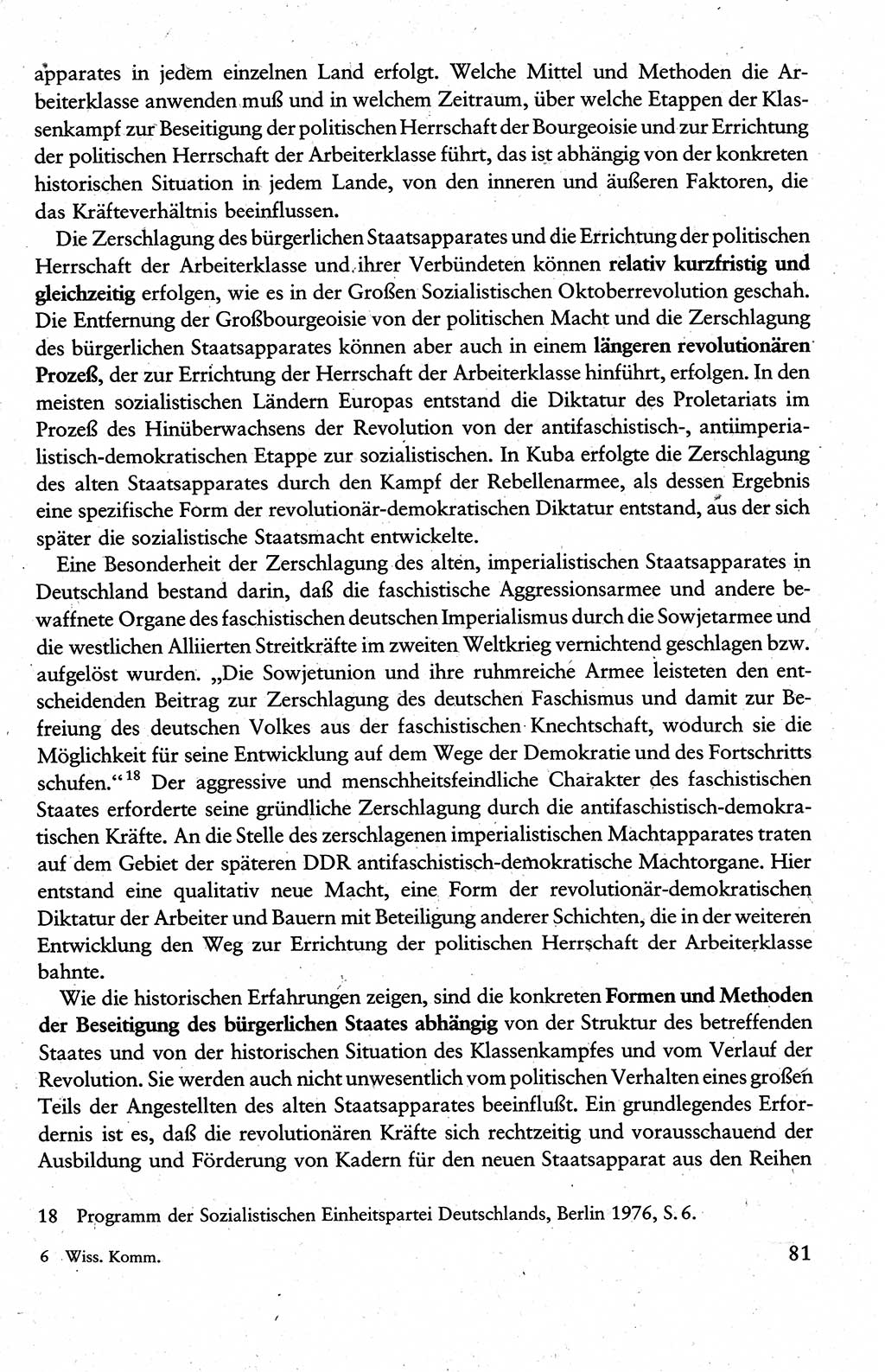 Wissenschaftlicher Kommunismus [Deutsche Demokratische Republik (DDR)], Lehrbuch für das marxistisch-leninistische Grundlagenstudium 1983, Seite 81 (Wiss. Komm. DDR Lb. 1983, S. 81)