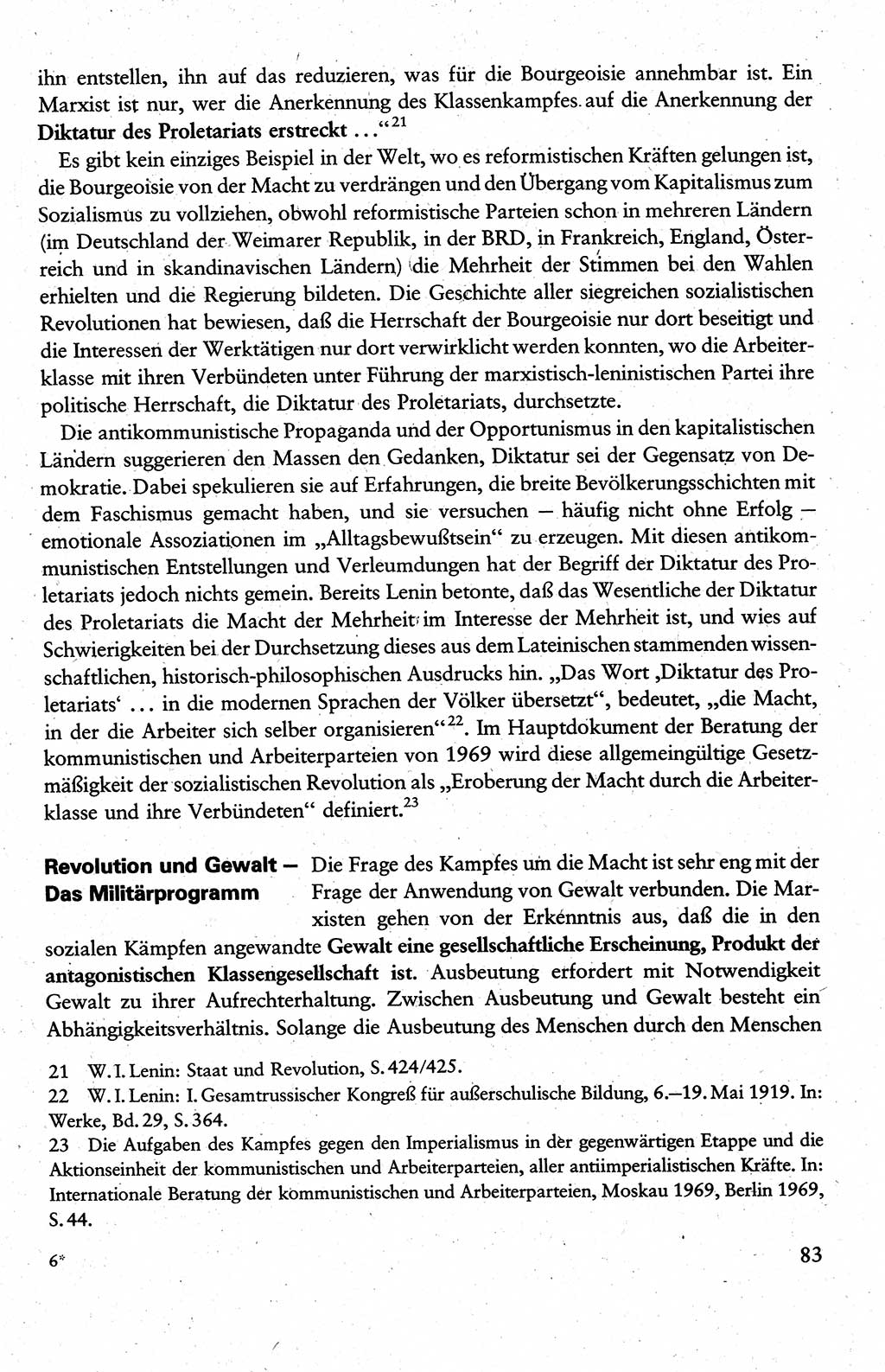 Wissenschaftlicher Kommunismus [Deutsche Demokratische Republik (DDR)], Lehrbuch für das marxistisch-leninistische Grundlagenstudium 1983, Seite 83 (Wiss. Komm. DDR Lb. 1983, S. 83)