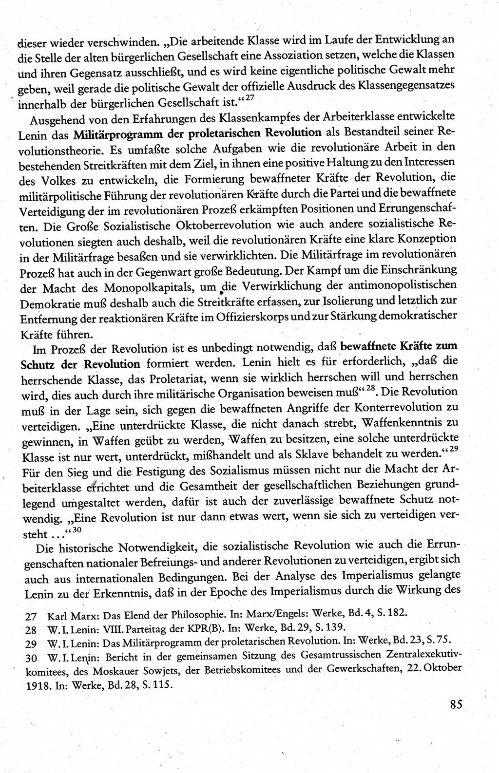 Wissenschaftlicher Kommunismus [Deutsche Demokratische Republik (DDR)], Lehrbuch für das marxistisch-leninistische Grundlagenstudium 1983, Seite 85 (Wiss. Komm. DDR Lb. 1983, S. 85)