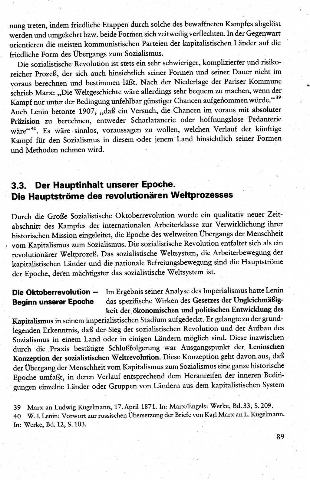 Wissenschaftlicher Kommunismus [Deutsche Demokratische Republik (DDR)], Lehrbuch für das marxistisch-leninistische Grundlagenstudium 1983, Seite 89 (Wiss. Komm. DDR Lb. 1983, S. 89)