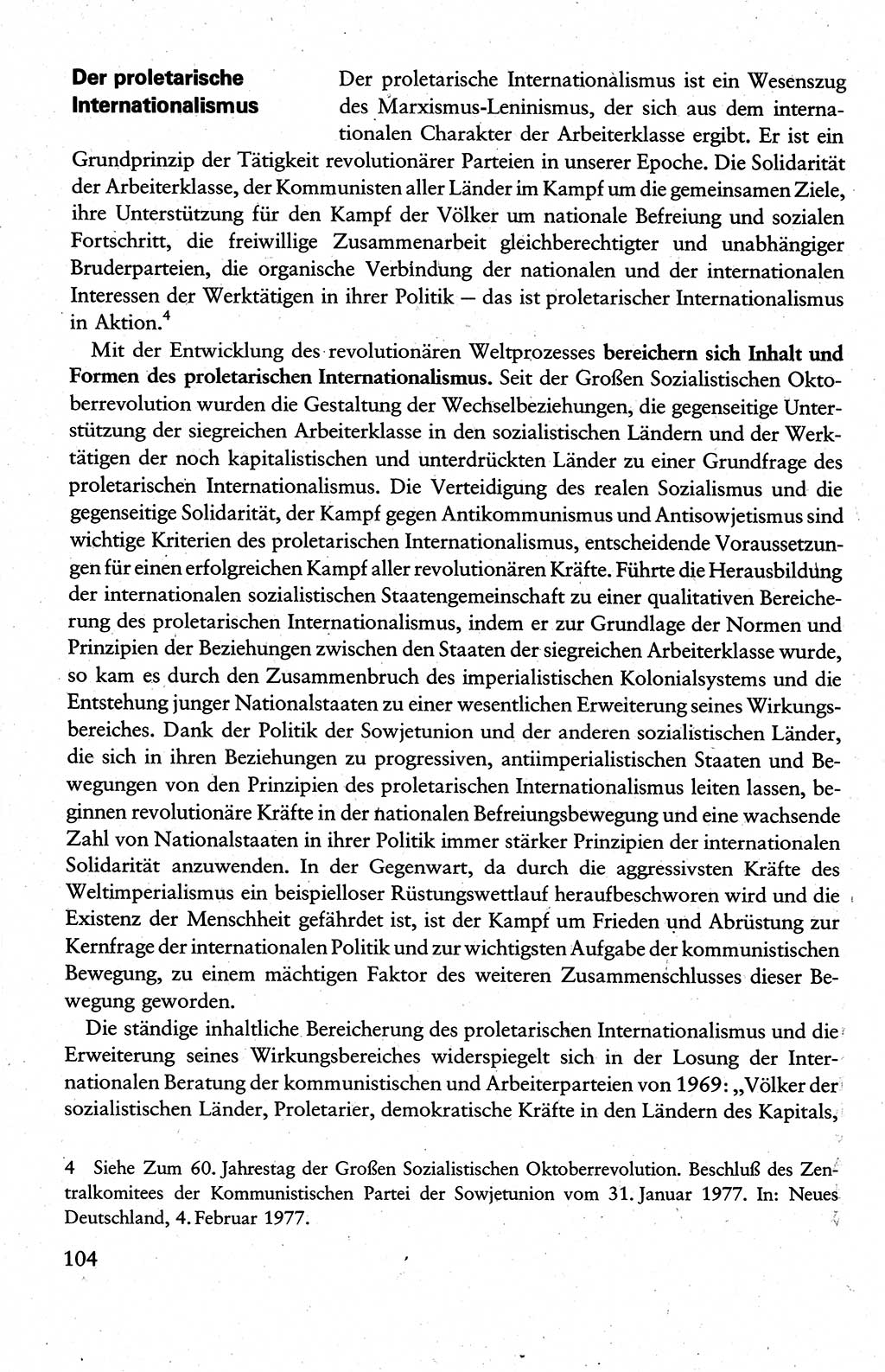 Wissenschaftlicher Kommunismus [Deutsche Demokratische Republik (DDR)], Lehrbuch fÃ¼r das marxistisch-leninistische Grundlagenstudium 1983, Seite 104 (Wiss. Komm. DDR Lb. 1983, S. 104)