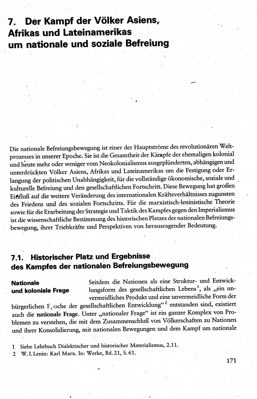 Wissenschaftlicher Kommunismus [Deutsche Demokratische Republik (DDR)], Lehrbuch für das marxistisch-leninistische Grundlagenstudium 1983, Seite 171 (Wiss. Komm. DDR Lb. 1983, S. 171)