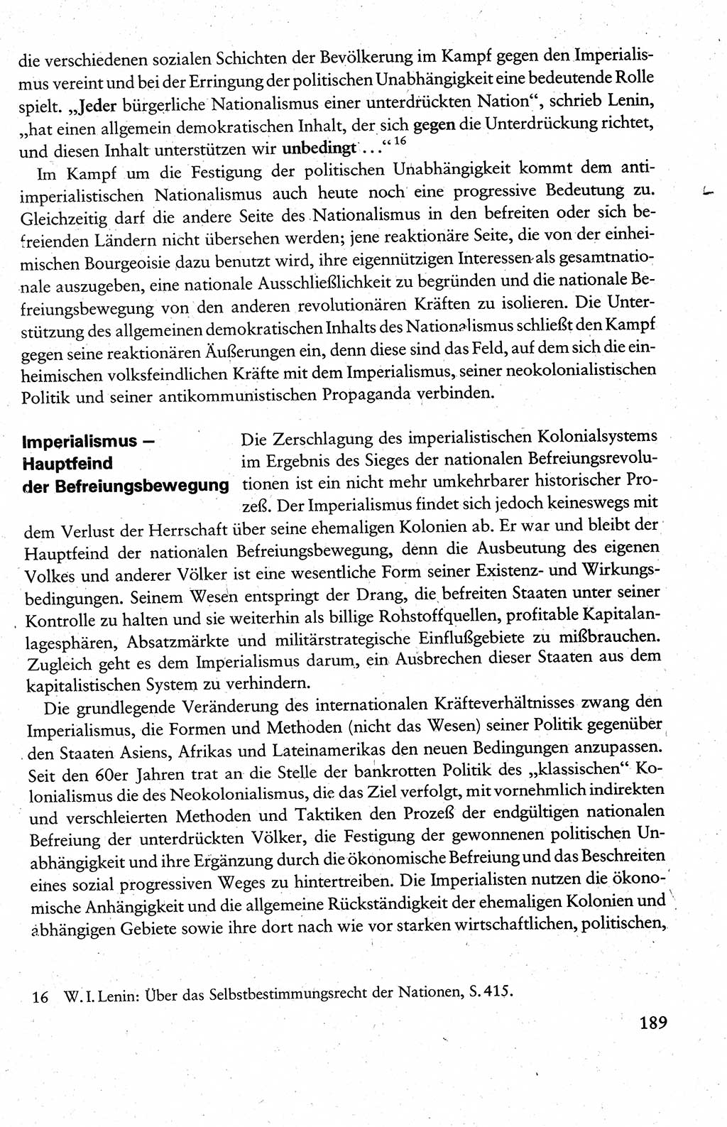 Wissenschaftlicher Kommunismus [Deutsche Demokratische Republik (DDR)], Lehrbuch für das marxistisch-leninistische Grundlagenstudium 1983, Seite 189 (Wiss. Komm. DDR Lb. 1983, S. 189)
