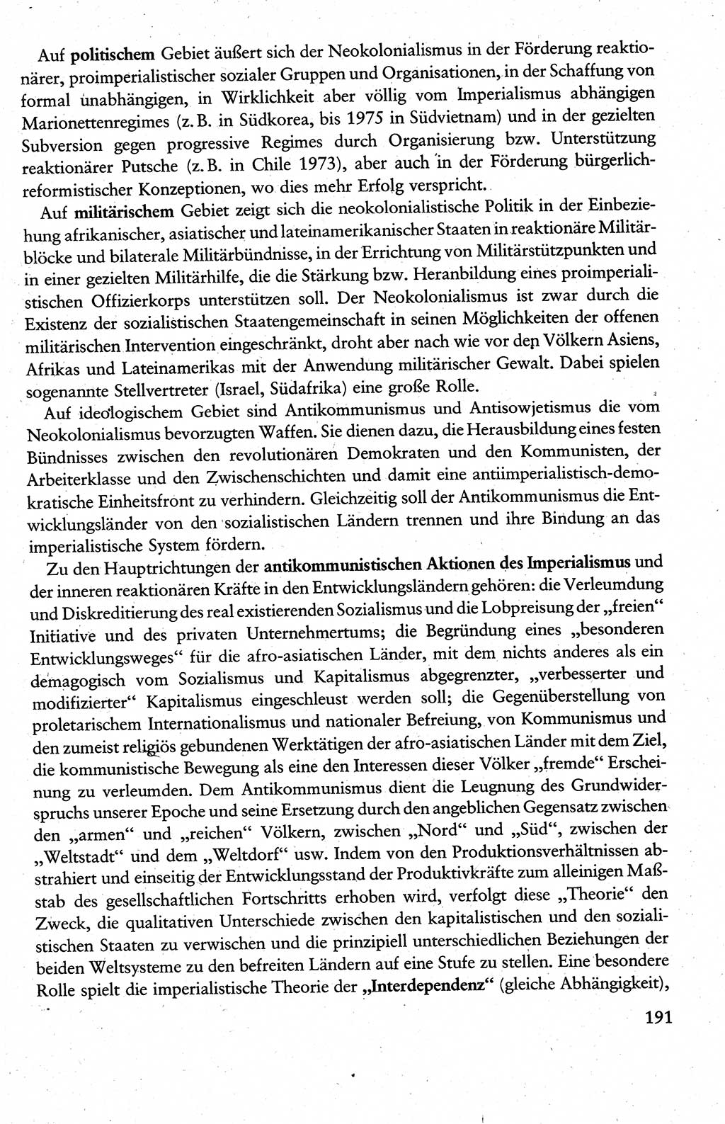 Wissenschaftlicher Kommunismus [Deutsche Demokratische Republik (DDR)], Lehrbuch für das marxistisch-leninistische Grundlagenstudium 1983, Seite 191 (Wiss. Komm. DDR Lb. 1983, S. 191)