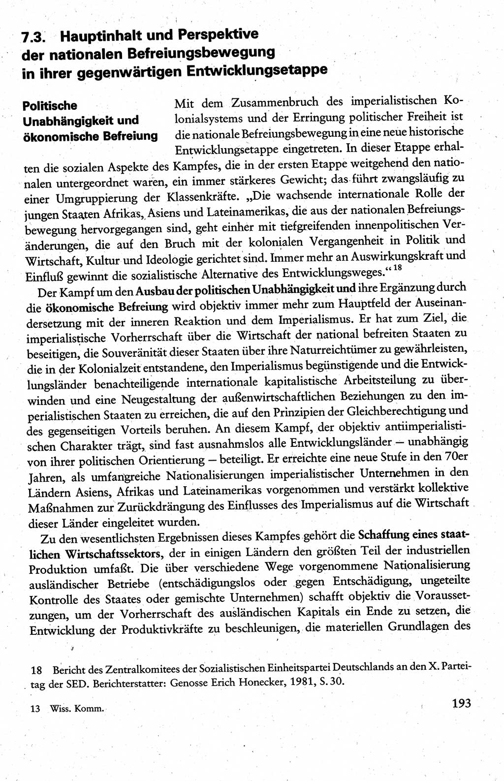 Wissenschaftlicher Kommunismus [Deutsche Demokratische Republik (DDR)], Lehrbuch für das marxistisch-leninistische Grundlagenstudium 1983, Seite 193 (Wiss. Komm. DDR Lb. 1983, S. 193)