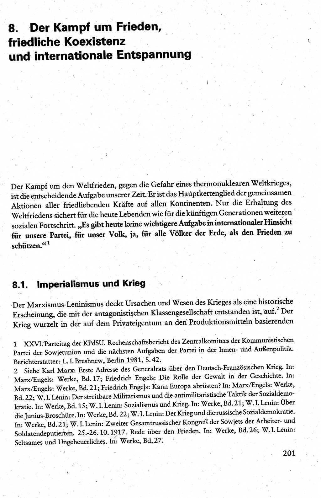 Wissenschaftlicher Kommunismus [Deutsche Demokratische Republik (DDR)], Lehrbuch für das marxistisch-leninistische Grundlagenstudium 1983, Seite 201 (Wiss. Komm. DDR Lb. 1983, S. 201)