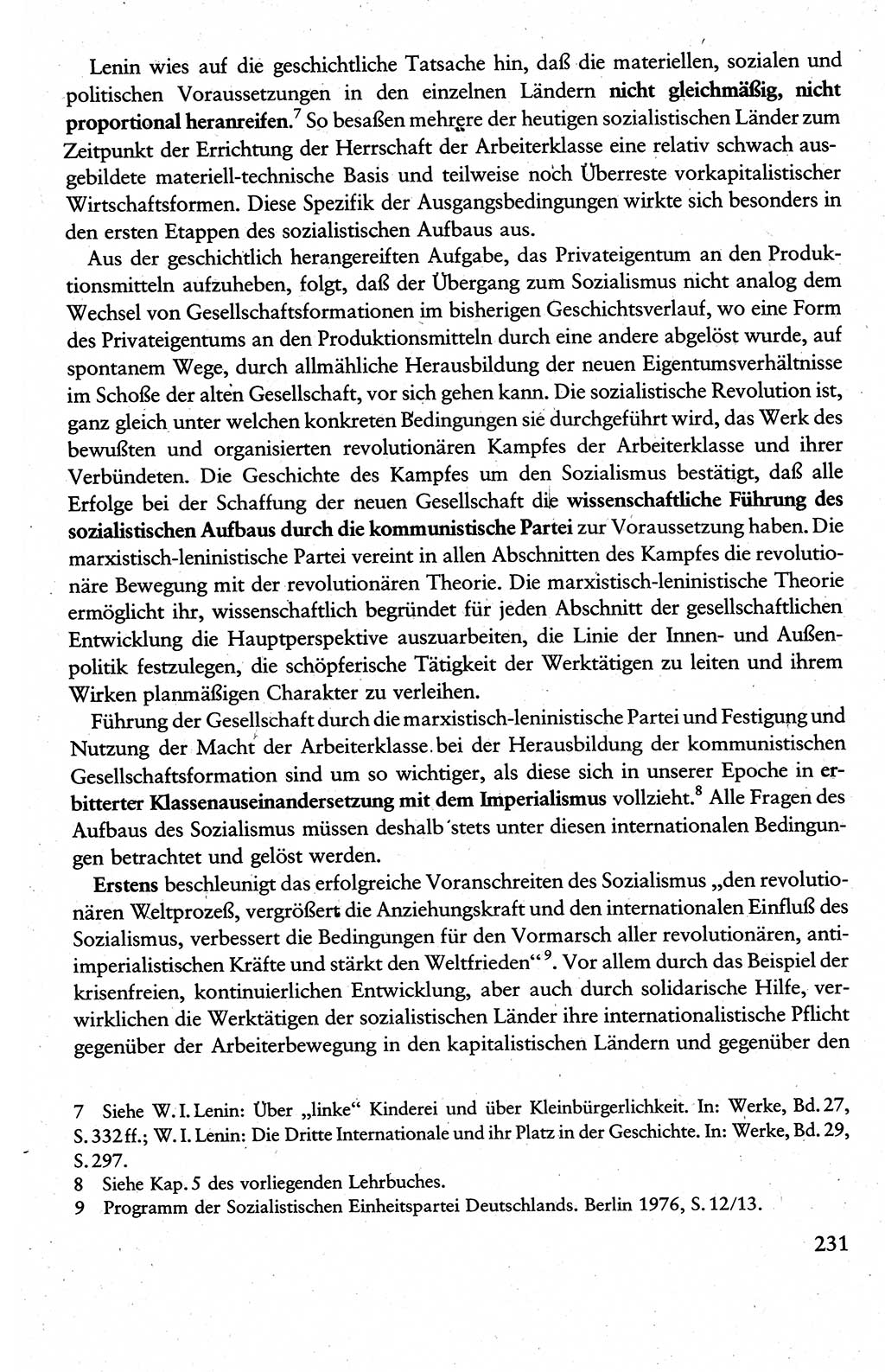 Wissenschaftlicher Kommunismus [Deutsche Demokratische Republik (DDR)], Lehrbuch für das marxistisch-leninistische Grundlagenstudium 1983, Seite 231 (Wiss. Komm. DDR Lb. 1983, S. 231)