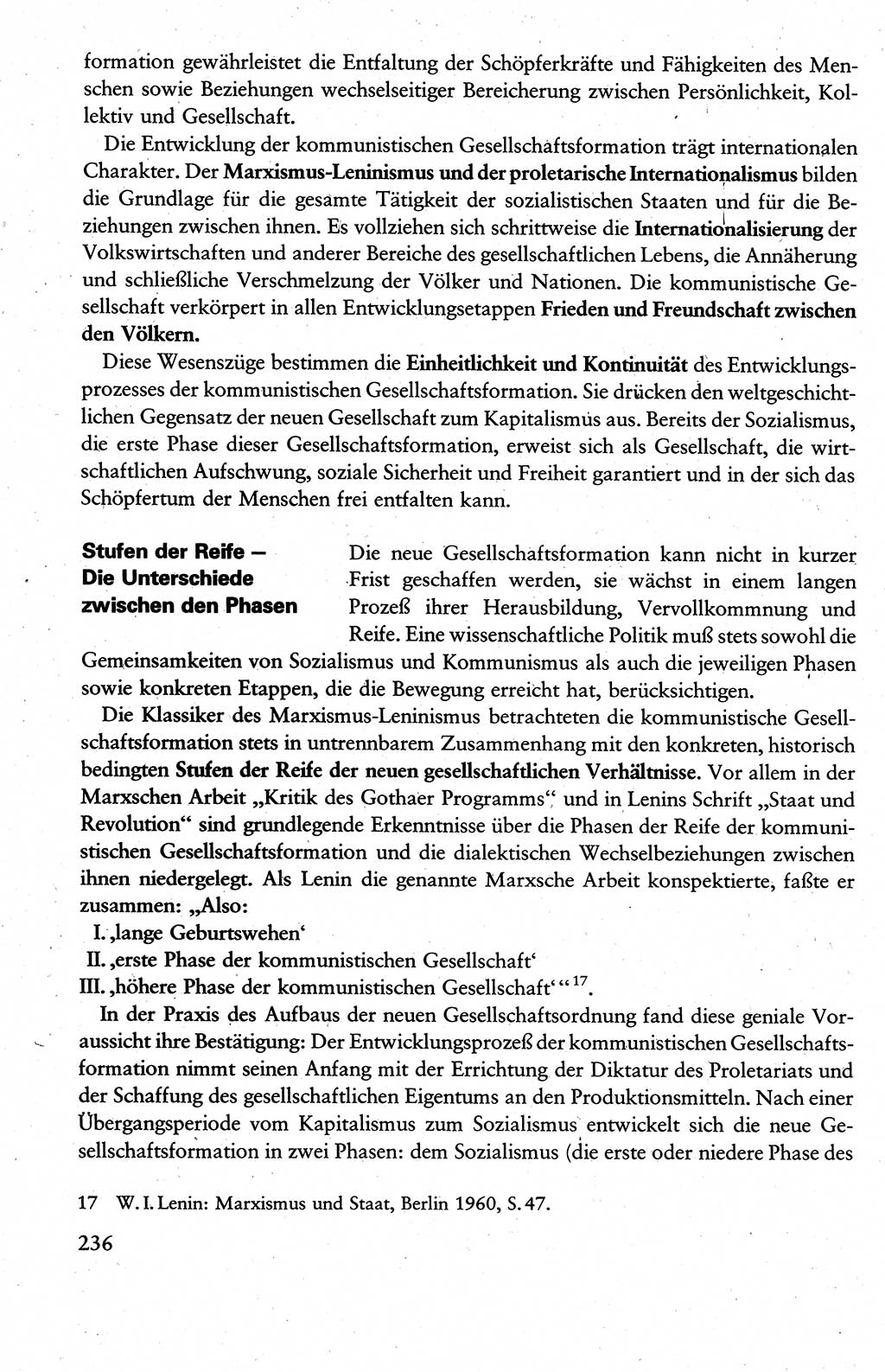 Wissenschaftlicher Kommunismus [Deutsche Demokratische Republik (DDR)], Lehrbuch für das marxistisch-leninistische Grundlagenstudium 1983, Seite 236 (Wiss. Komm. DDR Lb. 1983, S. 236)