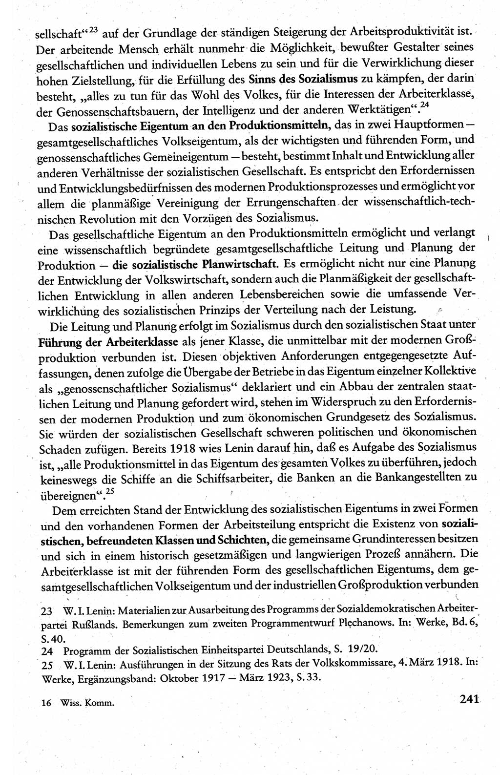 Wissenschaftlicher Kommunismus [Deutsche Demokratische Republik (DDR)], Lehrbuch für das marxistisch-leninistische Grundlagenstudium 1983, Seite 241 (Wiss. Komm. DDR Lb. 1983, S. 241)