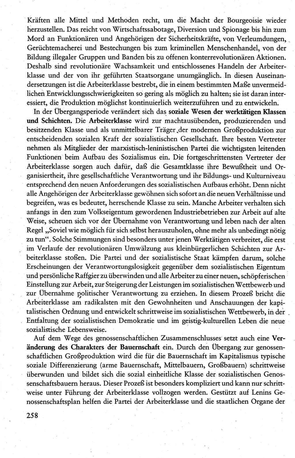 Wissenschaftlicher Kommunismus [Deutsche Demokratische Republik (DDR)], Lehrbuch für das marxistisch-leninistische Grundlagenstudium 1983, Seite 258 (Wiss. Komm. DDR Lb. 1983, S. 258)