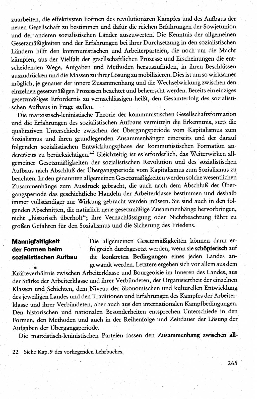 Wissenschaftlicher Kommunismus [Deutsche Demokratische Republik (DDR)], Lehrbuch für das marxistisch-leninistische Grundlagenstudium 1983, Seite 265 (Wiss. Komm. DDR Lb. 1983, S. 265)