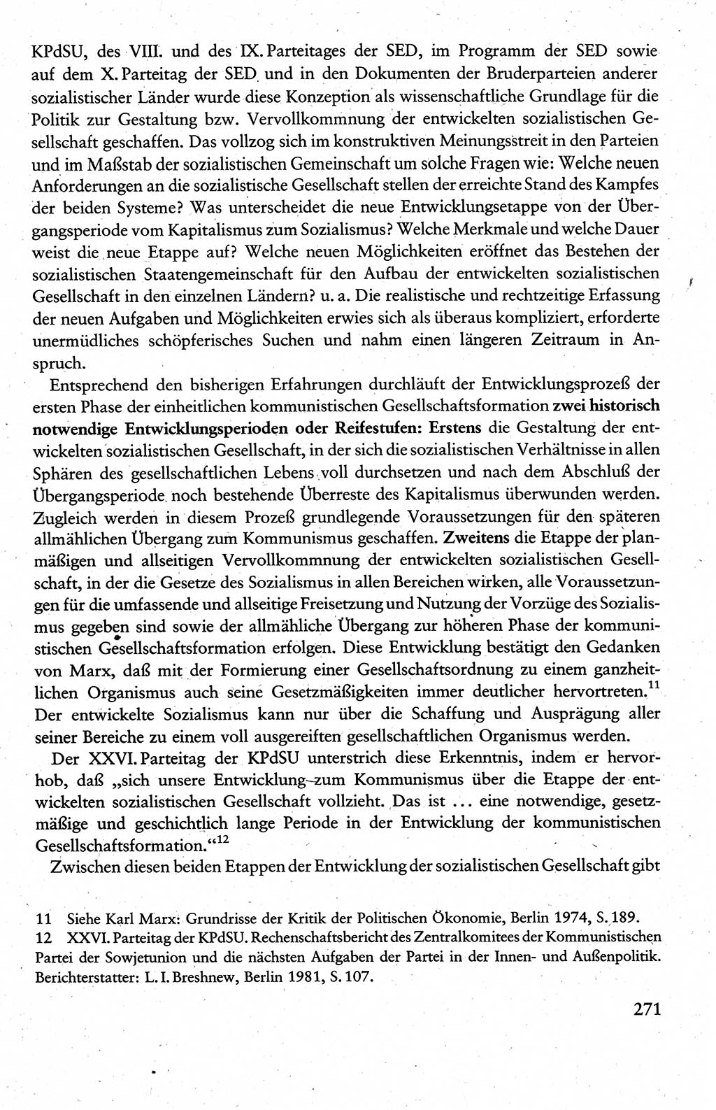 Wissenschaftlicher Kommunismus [Deutsche Demokratische Republik (DDR)], Lehrbuch für das marxistisch-leninistische Grundlagenstudium 1983, Seite 271 (Wiss. Komm. DDR Lb. 1983, S. 271)