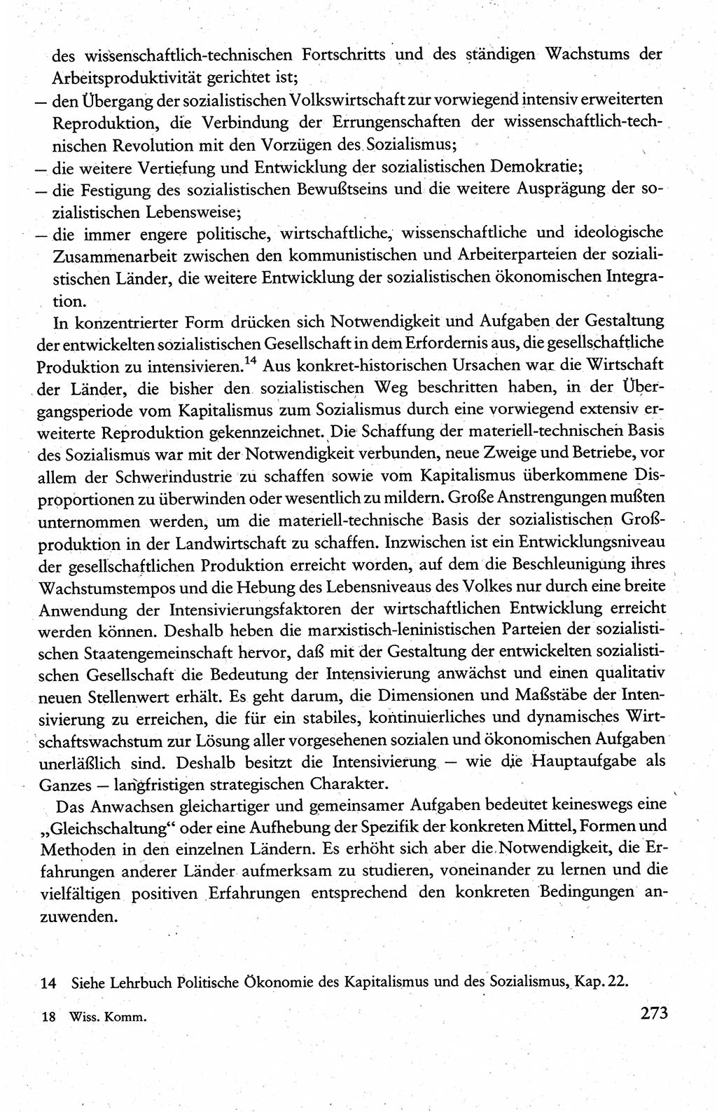 Wissenschaftlicher Kommunismus [Deutsche Demokratische Republik (DDR)], Lehrbuch für das marxistisch-leninistische Grundlagenstudium 1983, Seite 273 (Wiss. Komm. DDR Lb. 1983, S. 273)