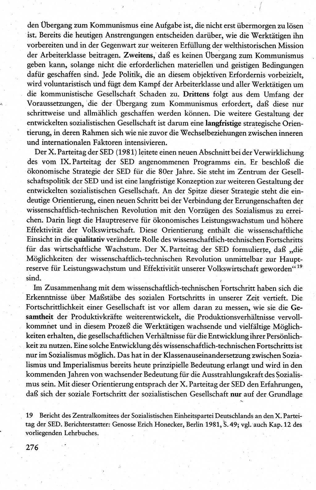 Wissenschaftlicher Kommunismus [Deutsche Demokratische Republik (DDR)], Lehrbuch für das marxistisch-leninistische Grundlagenstudium 1983, Seite 276 (Wiss. Komm. DDR Lb. 1983, S. 276)