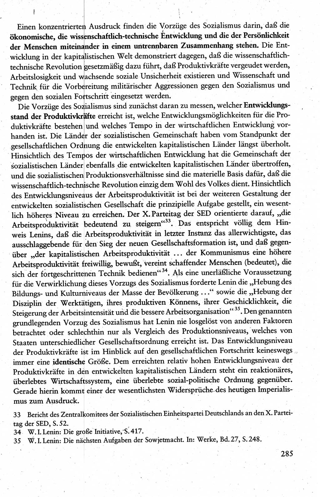Wissenschaftlicher Kommunismus [Deutsche Demokratische Republik (DDR)], Lehrbuch für das marxistisch-leninistische Grundlagenstudium 1983, Seite 285 (Wiss. Komm. DDR Lb. 1983, S. 285)
