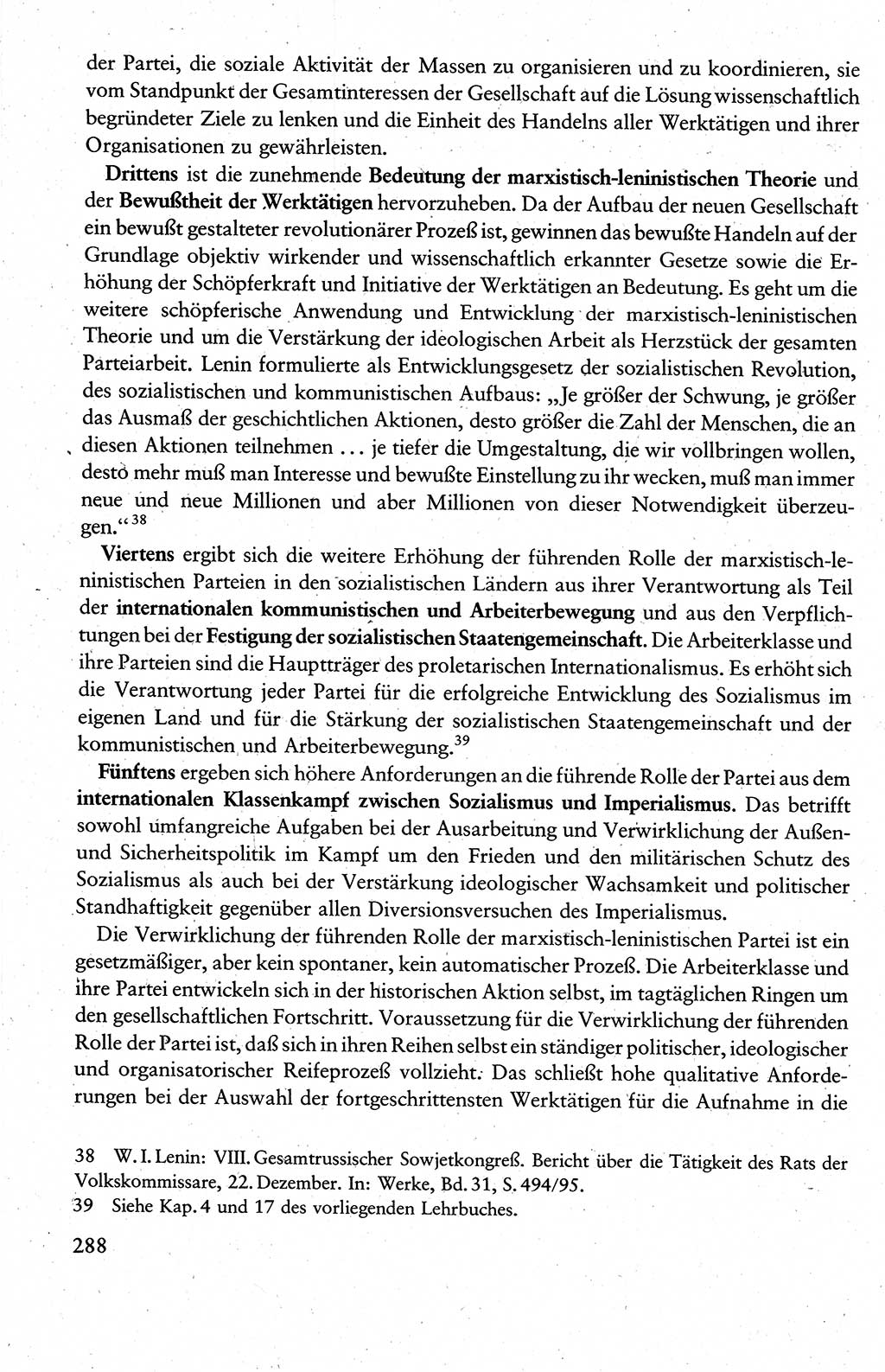 Wissenschaftlicher Kommunismus [Deutsche Demokratische Republik (DDR)], Lehrbuch für das marxistisch-leninistische Grundlagenstudium 1983, Seite 288 (Wiss. Komm. DDR Lb. 1983, S. 288)