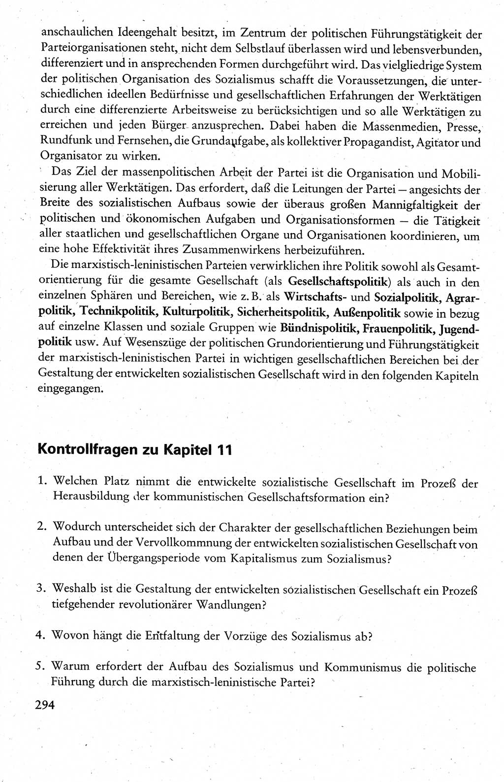 Wissenschaftlicher Kommunismus [Deutsche Demokratische Republik (DDR)], Lehrbuch für das marxistisch-leninistische Grundlagenstudium 1983, Seite 294 (Wiss. Komm. DDR Lb. 1983, S. 294)